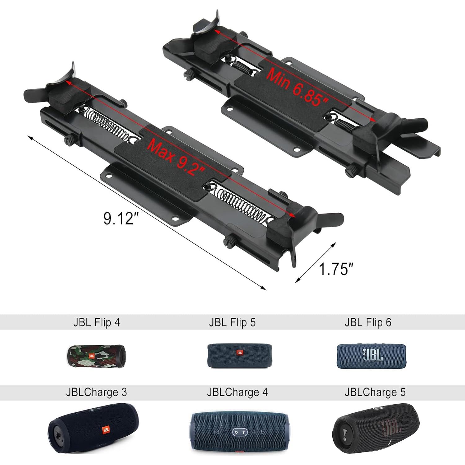 Soporte de altavoz TXEsign para JBL Flip y Charge - Metal Negro
