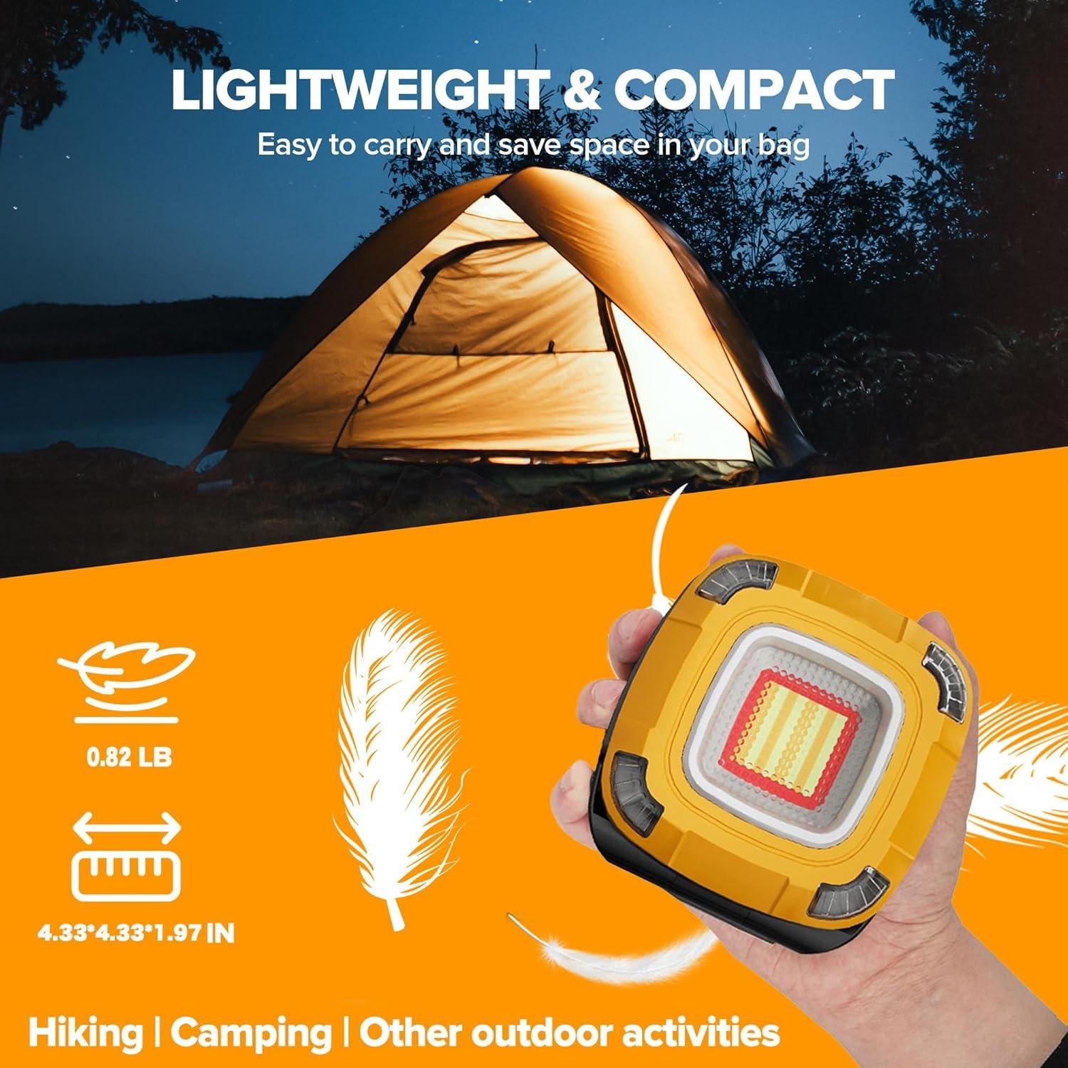 Luz de Trabajo Recargable 2000LM StoneBrook 6000mAh IPX5