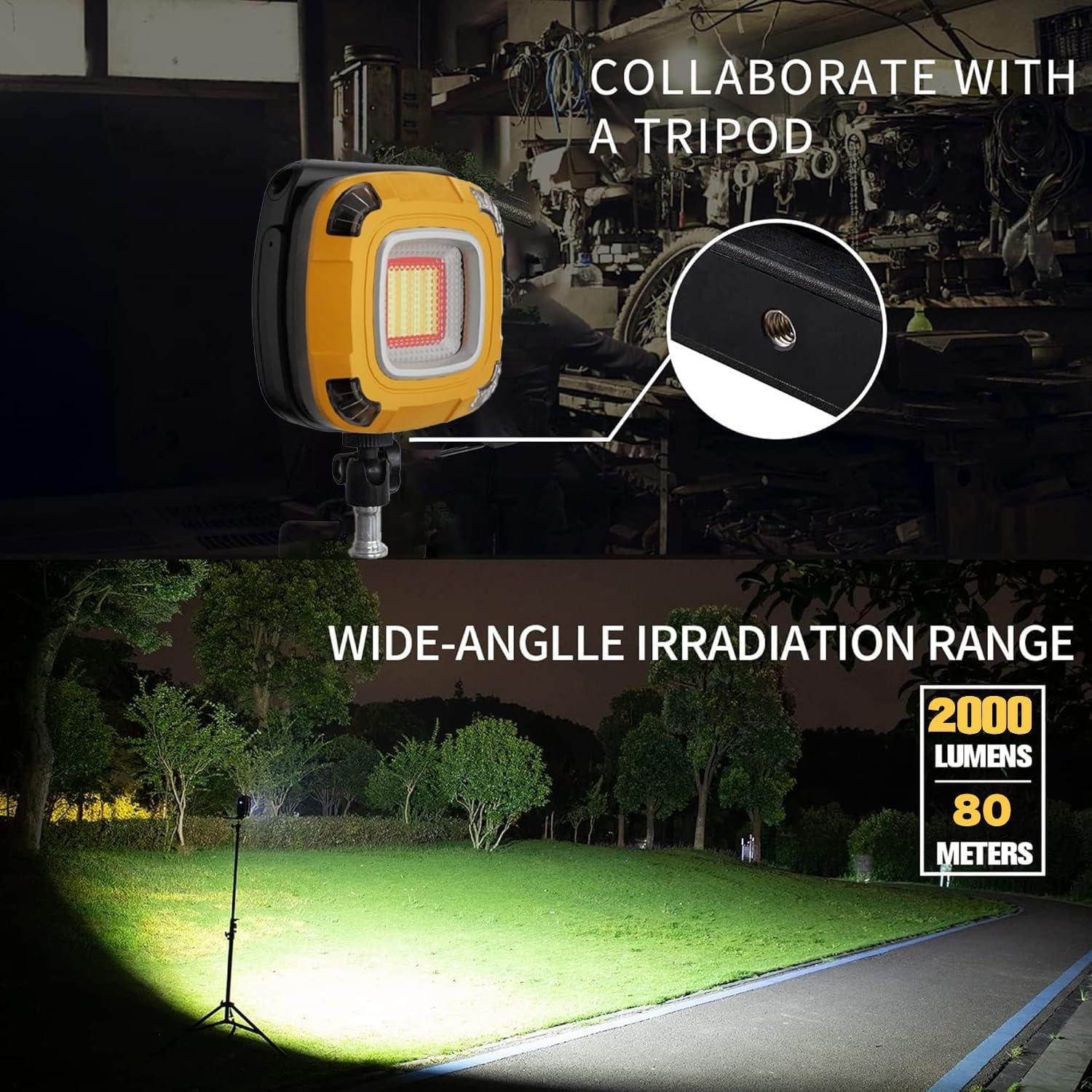 Luz de Trabajo Recargable 2000LM StoneBrook 6000mAh IPX5