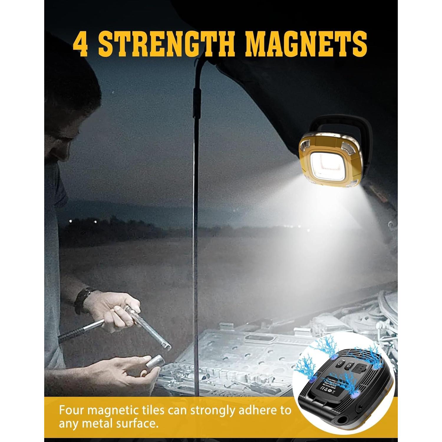 Luz de Trabajo Recargable 2000LM StoneBrook 6000mAh IPX5