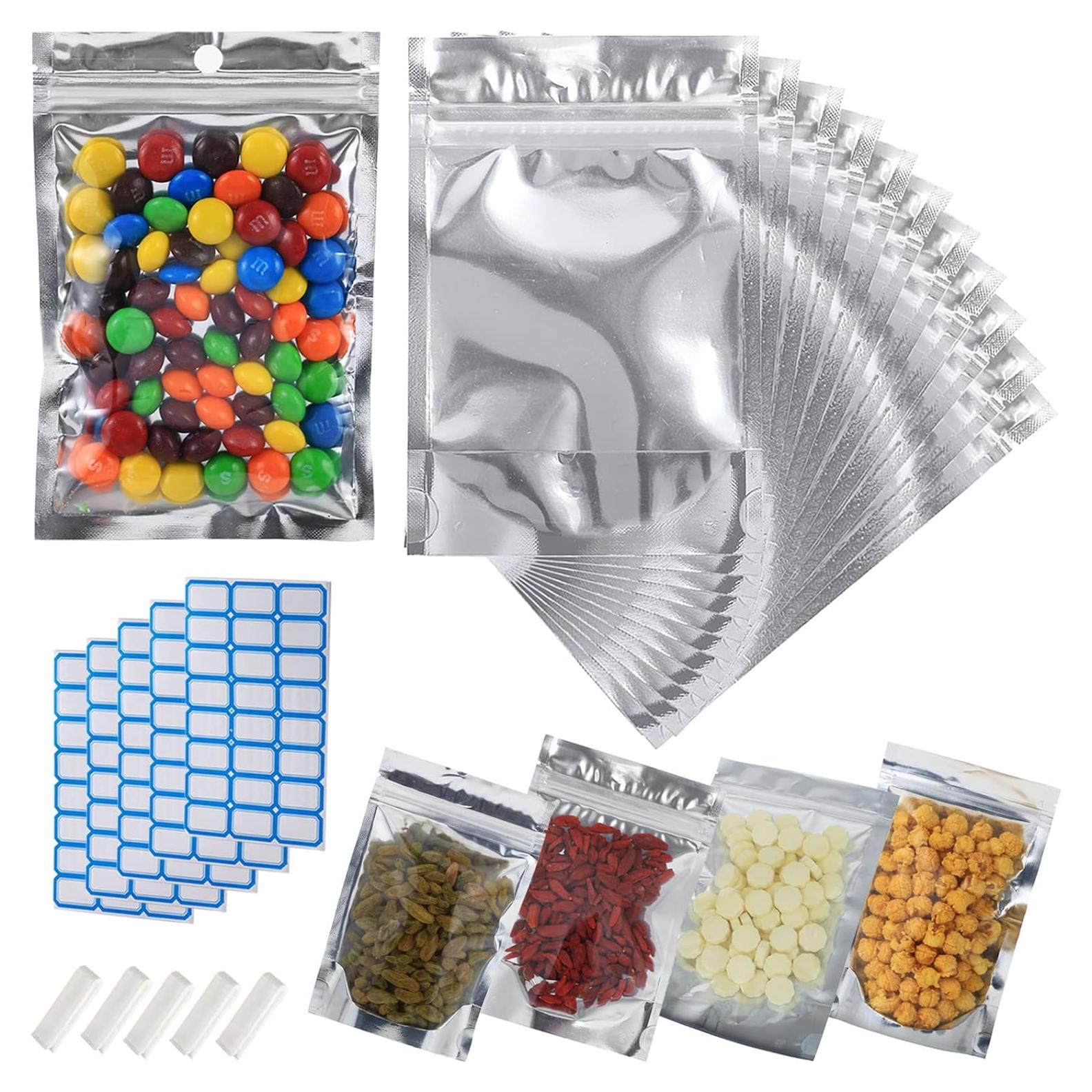 Paquete de 100 Bolsas Mylar Recerrables 10x15 cm Circloophs