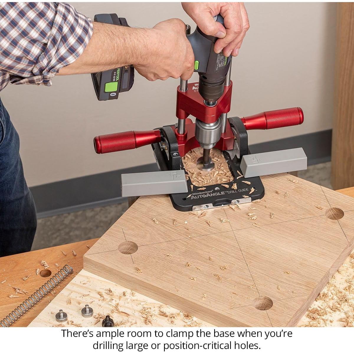 Guía de Taladro Deluxe Woodpeckers AutoAngle 40°