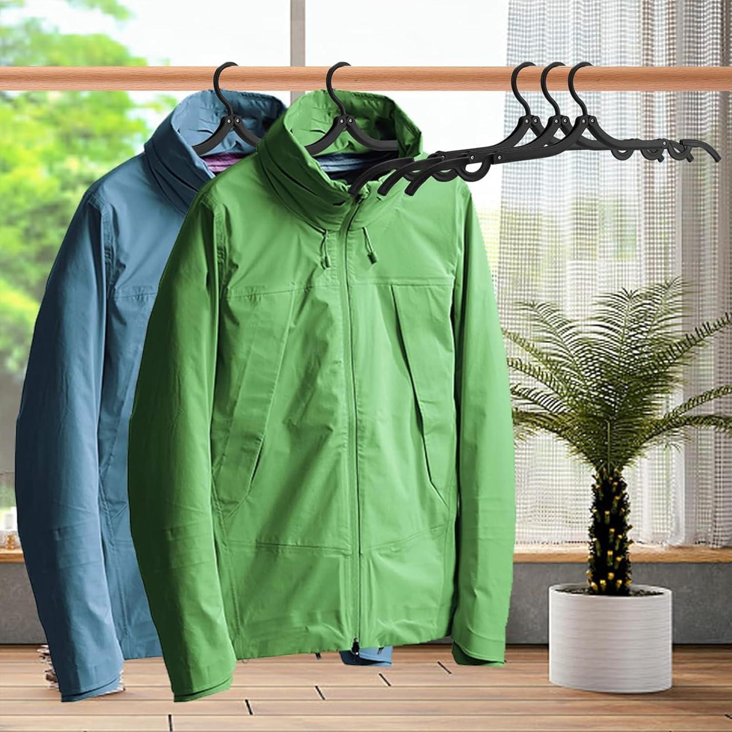 12 Perchas Plegables Portátiles Bgtecho Antideslizantes Negras