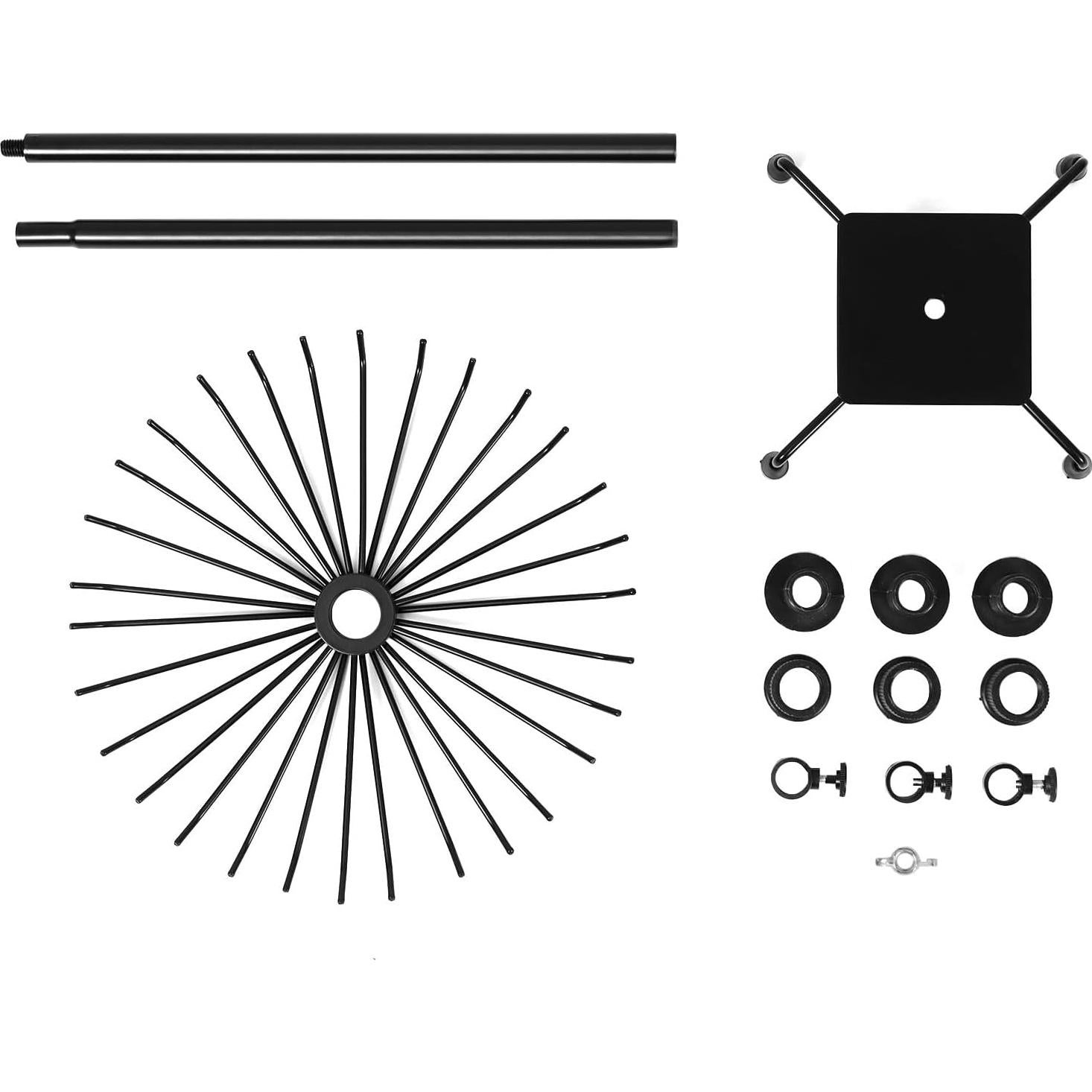 Soporte de Exhibición de Joyería QWORK Rotativo 2 Paquete Negro