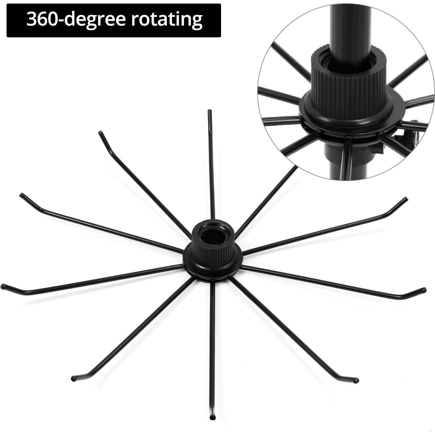 Soporte de Exhibición de Joyería QWORK Rotativo 2 Paquete Negro