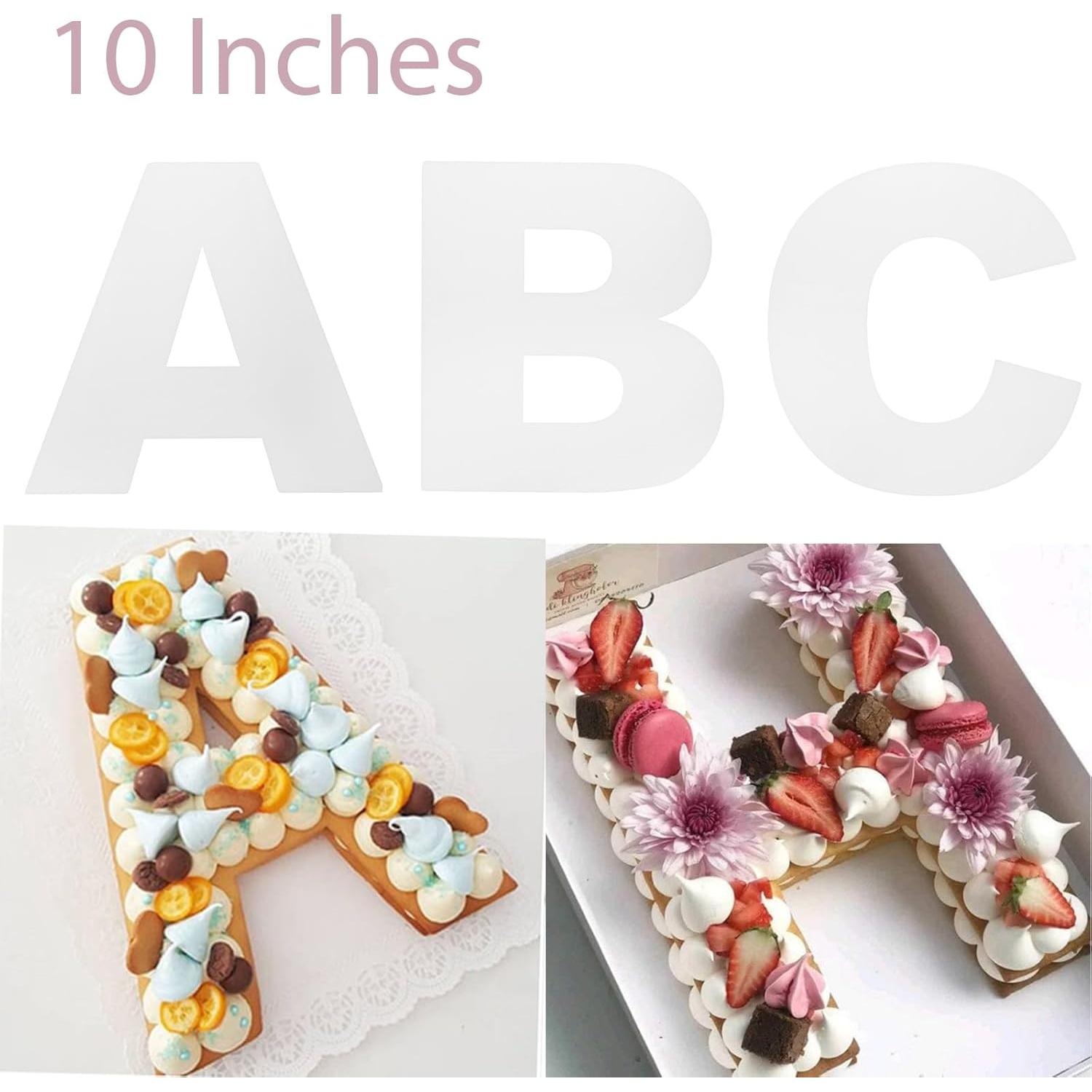 Plantillas de Pasteles Alfabéticas EORTA 26 Pcs 10" Blanco