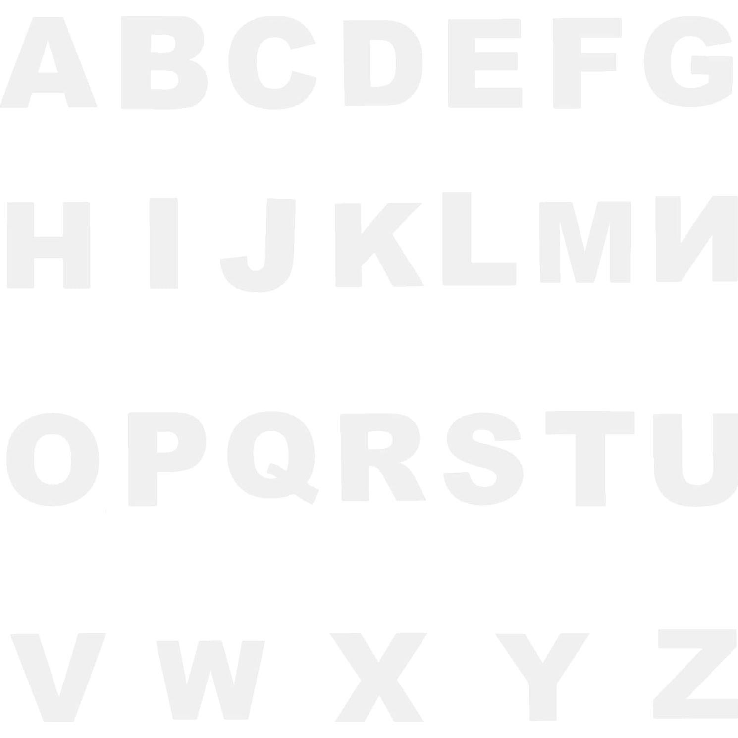 Plantillas de Pasteles Alfabéticas EORTA 26 Pcs 10" Blanco