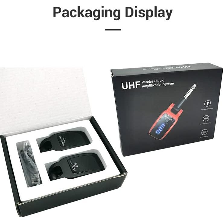 Micrófono Inalámbrico Arklove 1/4" UHF para Guitarra Negro