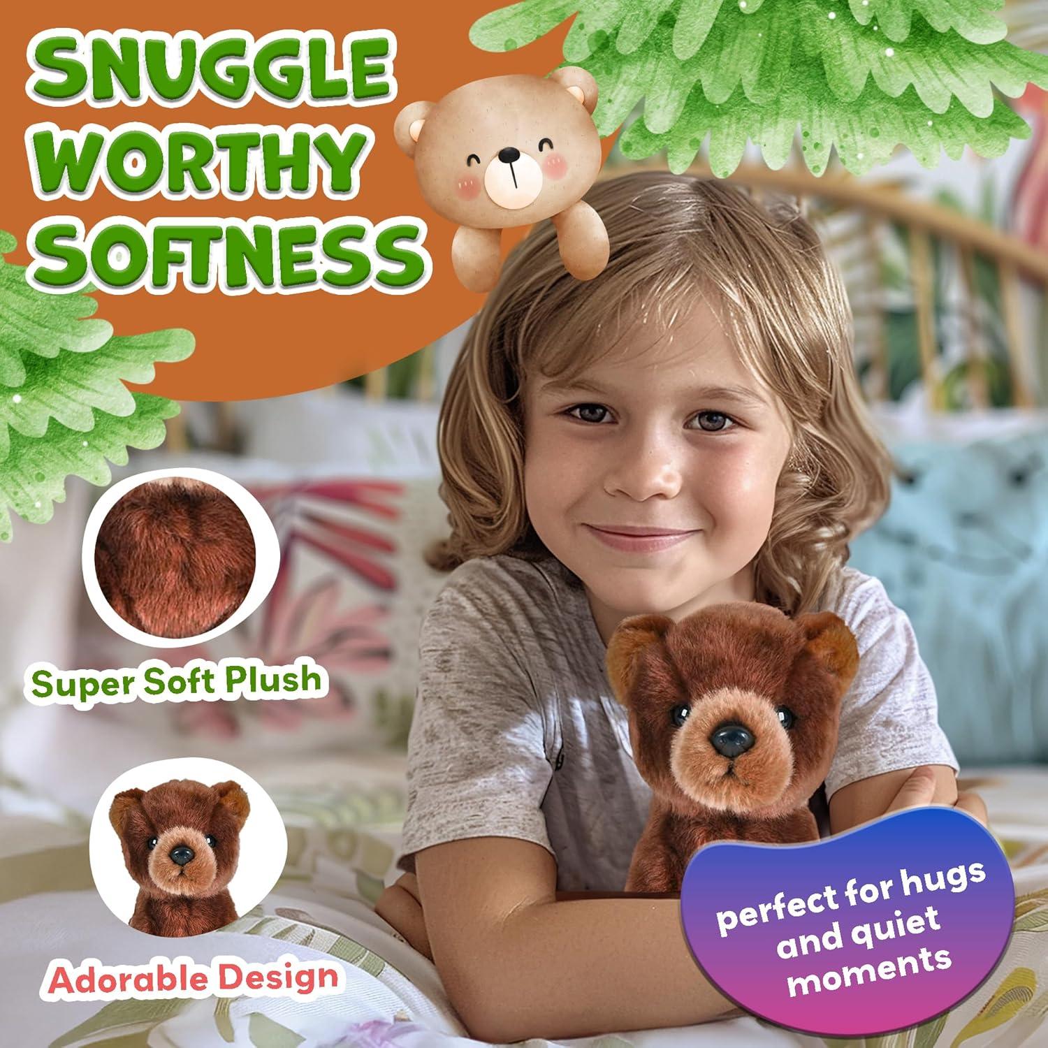 Animal de Peluche RINCO Oso Marrón 17.8 cm Suave