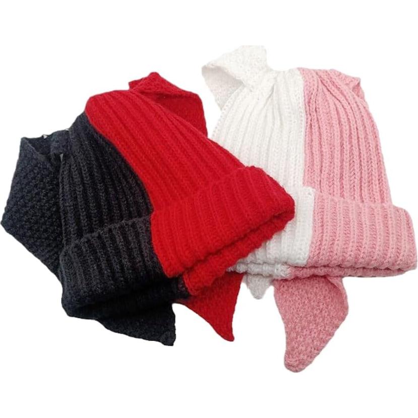 Gorro de invierno YEKEYI con orejas de conejo para mujer