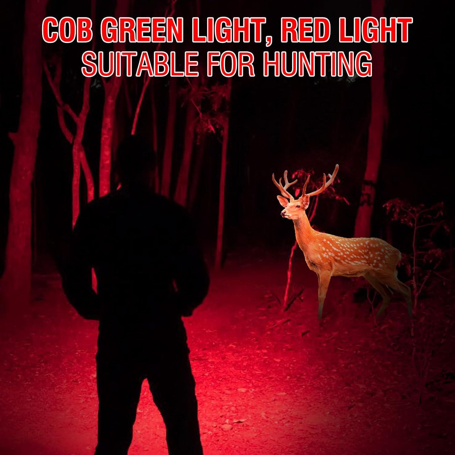 BORUIT Linterna Frontal HP360 Recargable 2000lm 7 Modos