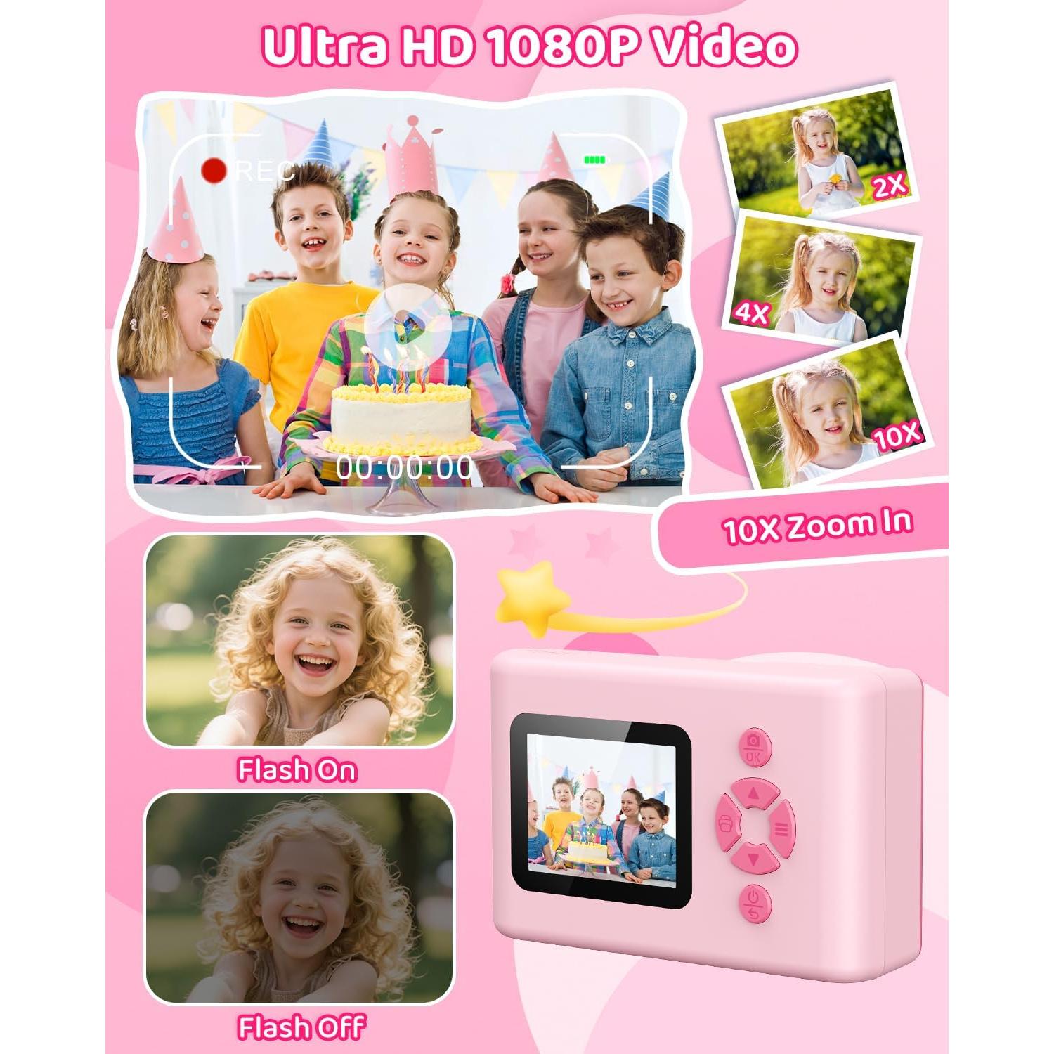 Cámara Instantánea Usteetic P86 Rosa 20MP Video 1080P