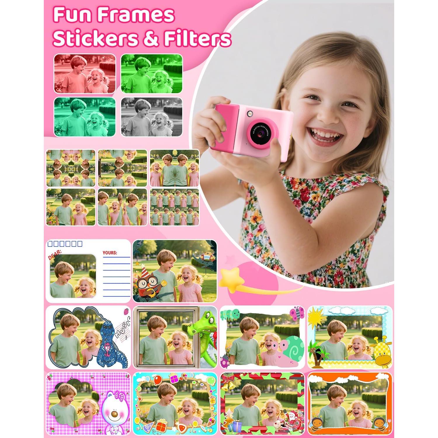 Cámara Instantánea Usteetic P86 Rosa 20MP Video 1080P