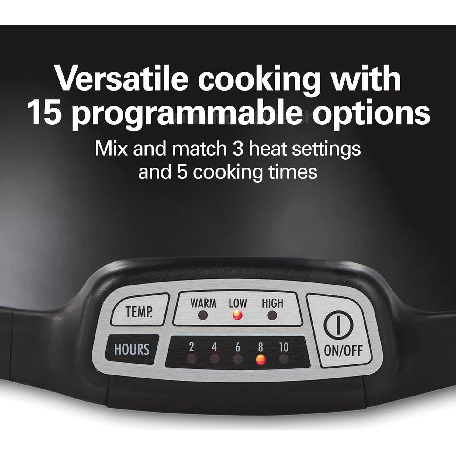 Cocedor Lento Programable Hamilton Beach 7 Cuartos Negro
