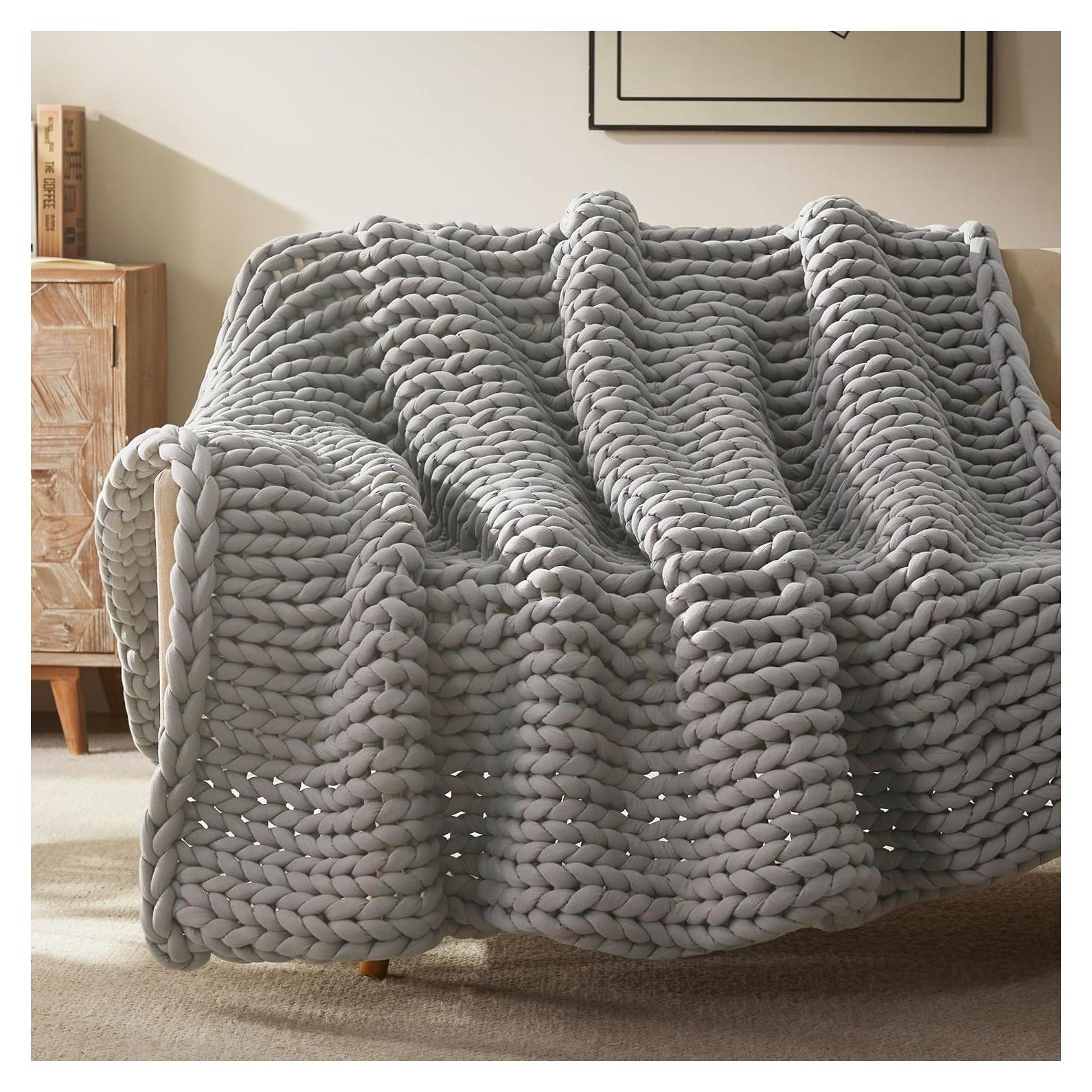 Manta con Peso SLEEP ZONE 101.6x127 cm Algodón Gris 2.88 kg