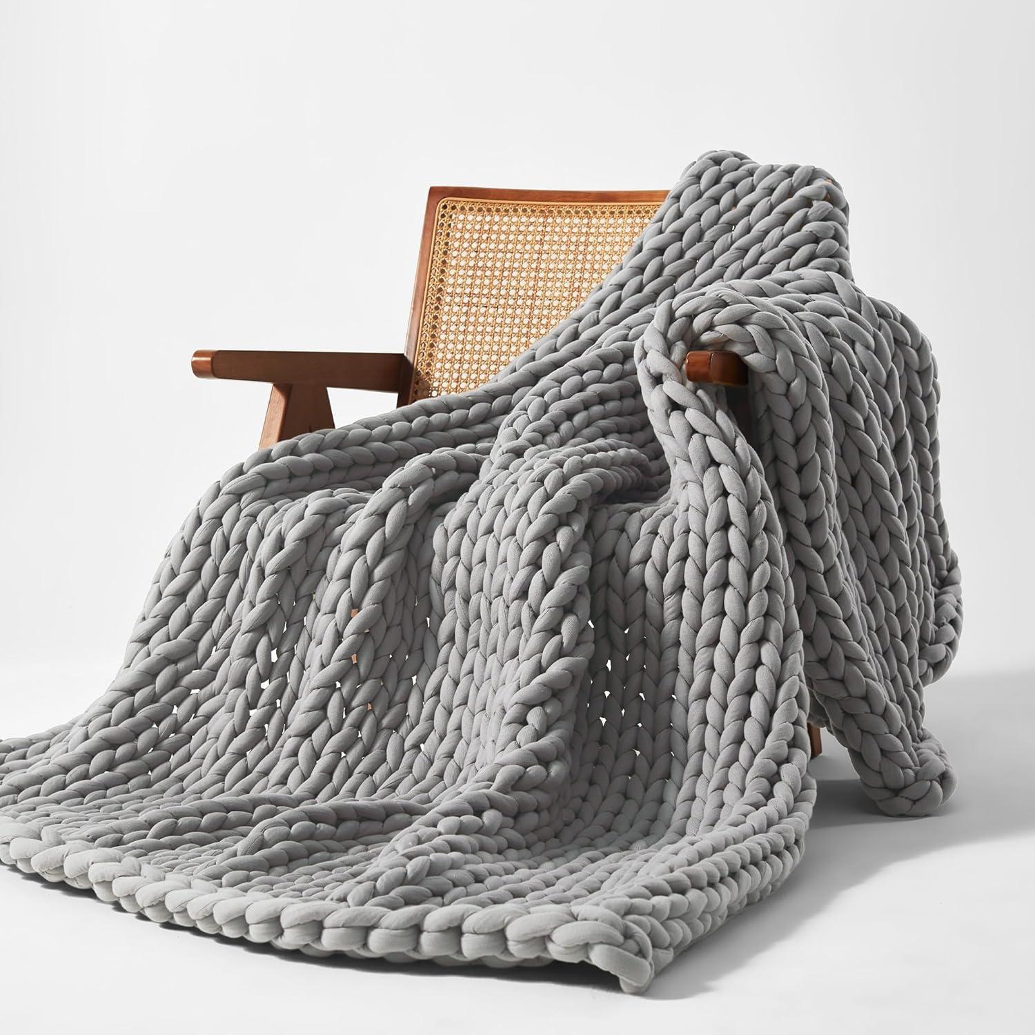 Manta con Peso SLEEP ZONE 101.6x127 cm Algodón Gris 2.88 kg