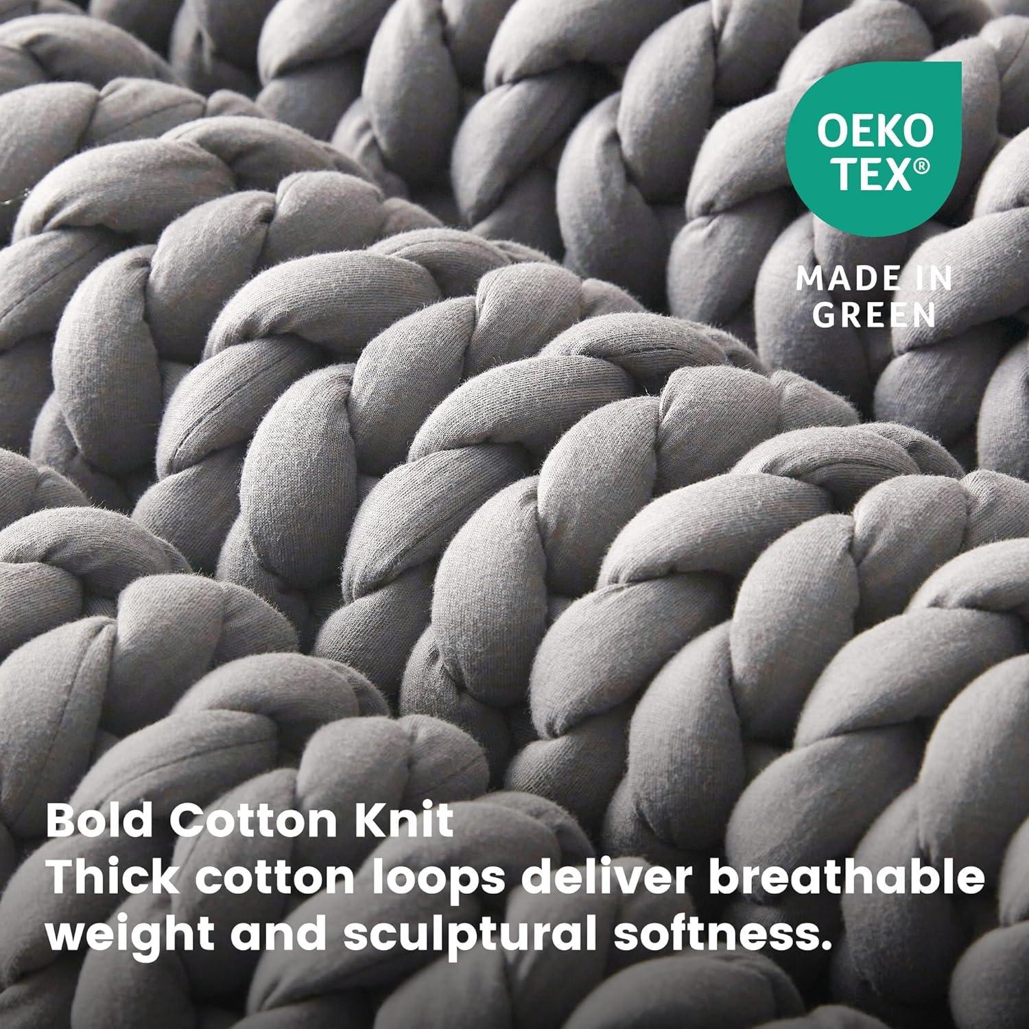 Manta con Peso SLEEP ZONE 101.6x127 cm Algodón Gris 2.88 kg