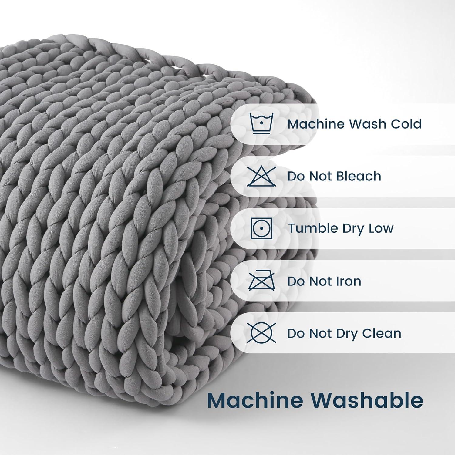 Manta con Peso SLEEP ZONE 101.6x127 cm Algodón Gris 2.88 kg