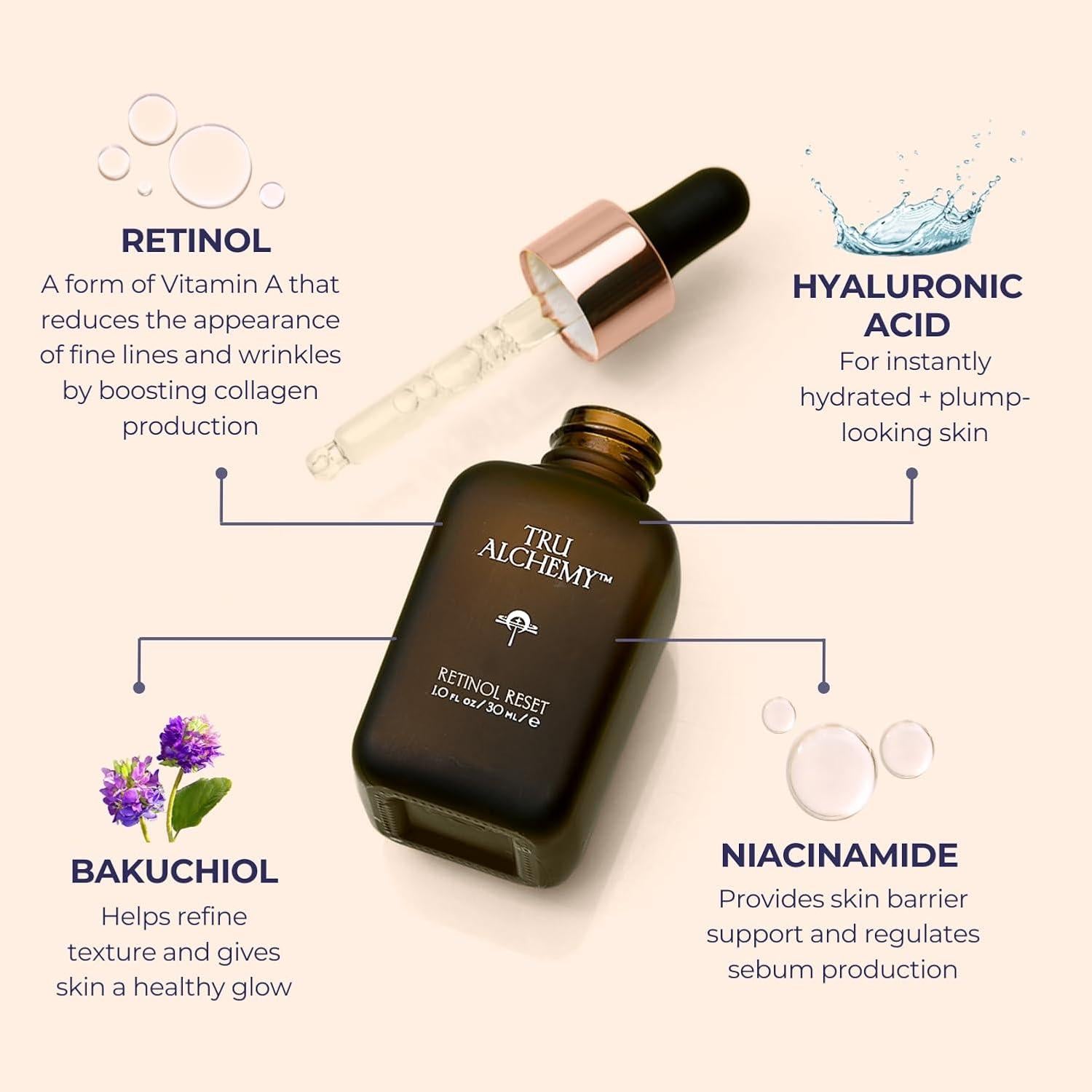 Suero Revitalizante de Retinol Tru Alchemy 29.57 ml