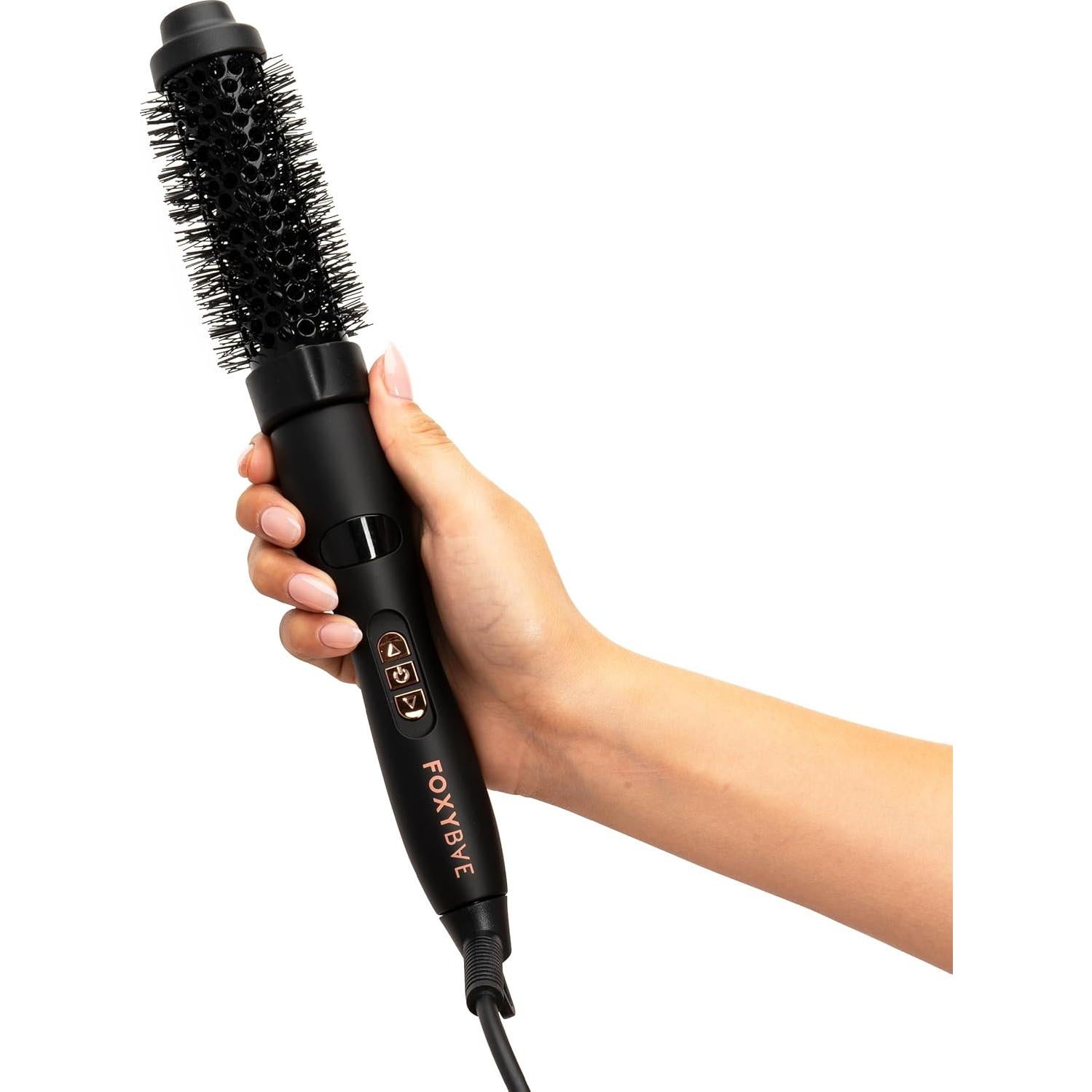 Cepillo Redondo Hottie Hot FoxyBae 3.18 cm Alisador y Rizador