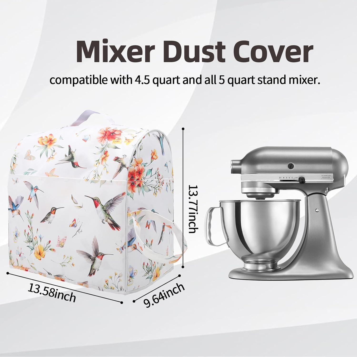 Cubierta de Polvo Kitchen Aid 4.5-5 Qt con Almacenamiento Colibrí