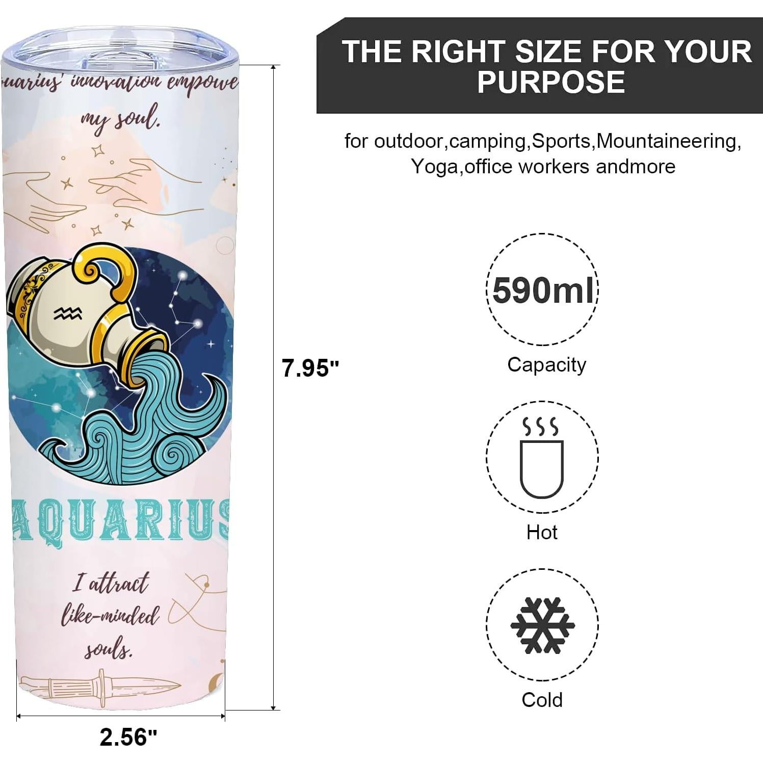 Taza de Acero Inoxidable 20oz TUMBTU Acuario Doble Pared