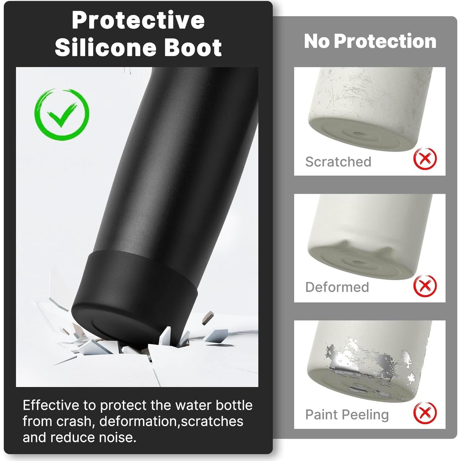 Funda de Silicona Antideslizante Diumepo para Botellas Owala 30/40 oz