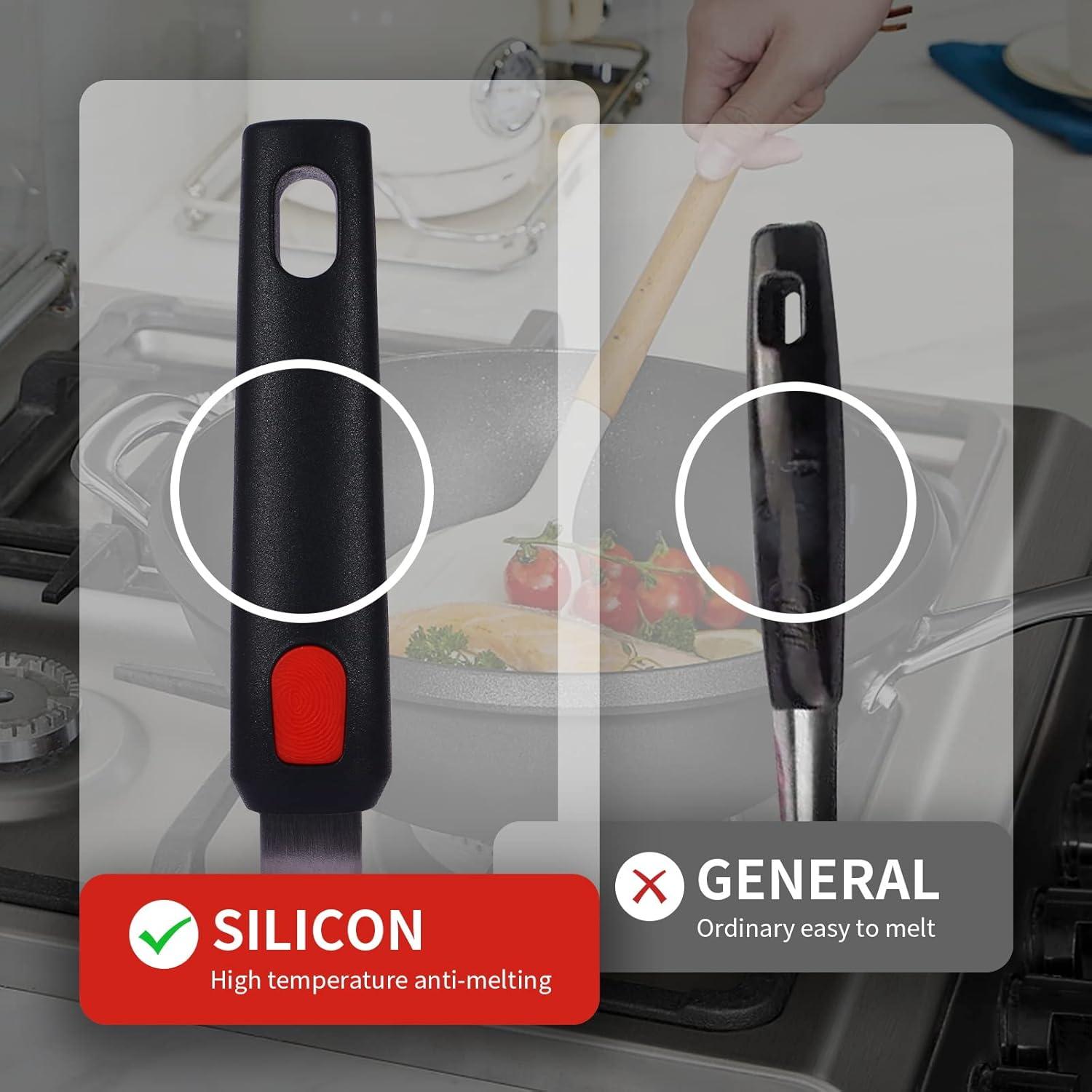 Juego de Espátulas de Silicona Hvanam 3 Piezas Resistentes al Calor