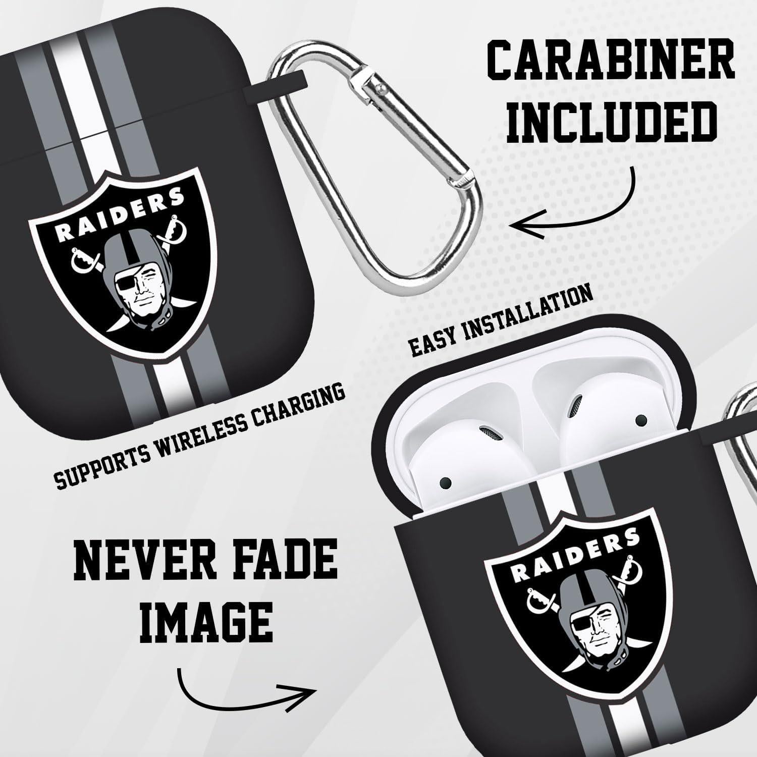 Funda HD Game Time Las Vegas Raiders para AirPods 1 y 2