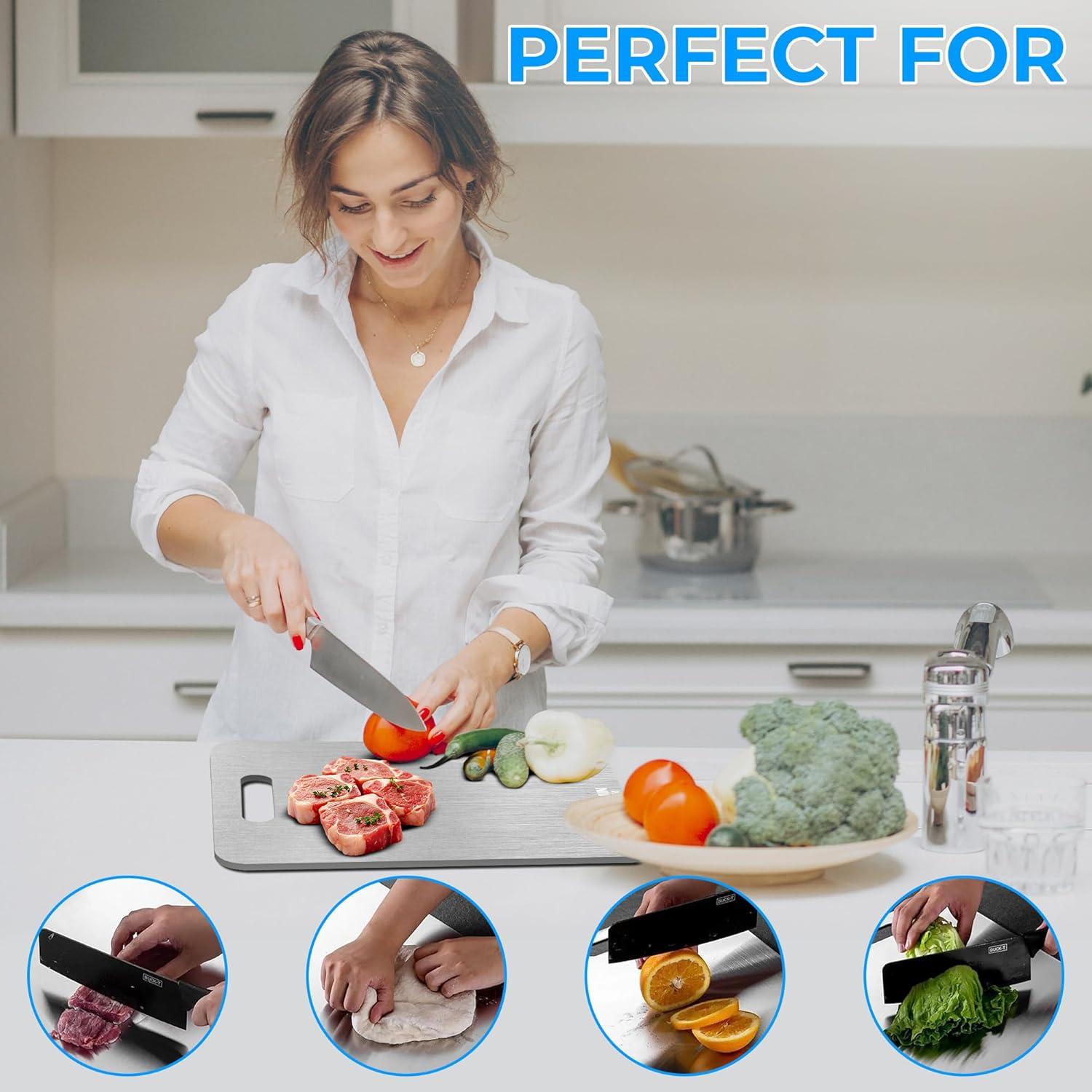 Tabla de Cortar de Titanio GARIIN 45.7x30.5cm Higiénica