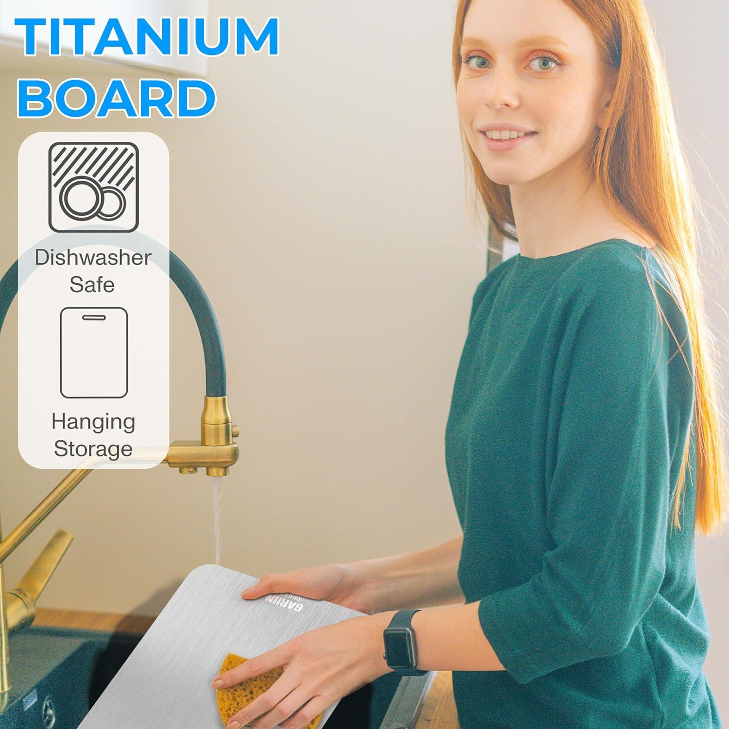 Tabla de Cortar de Titanio GARIIN 45.7x30.5cm Higiénica