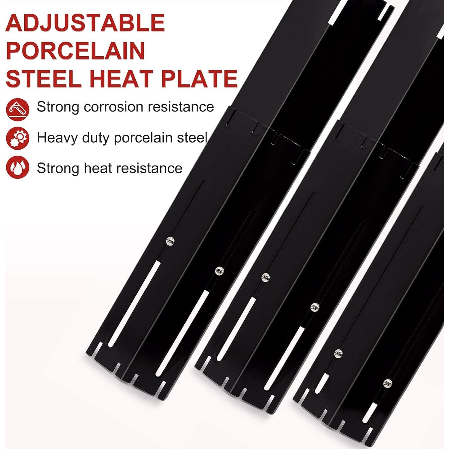 Placas de Calor Ajustables Universales Bigbox para Parrilla BBQ - Paquete de 4
