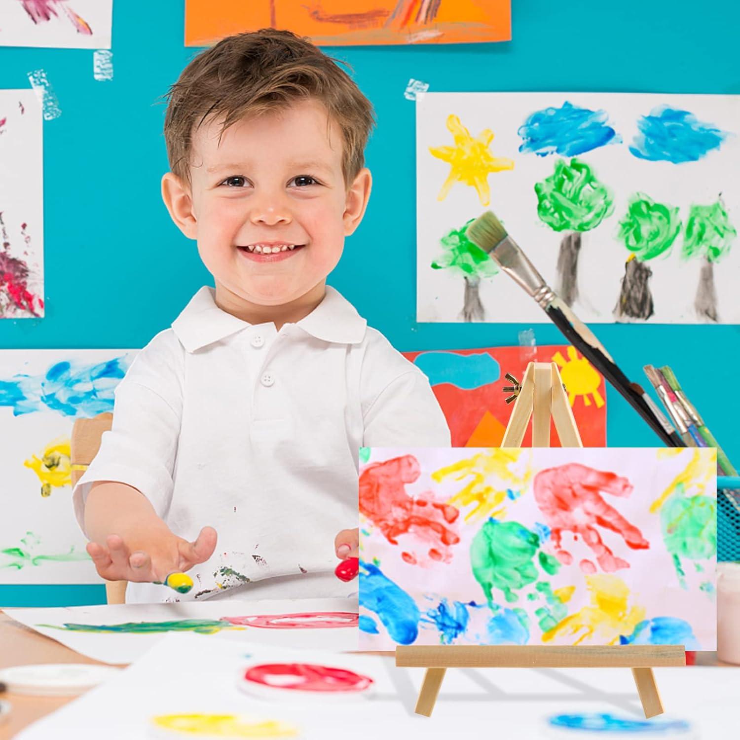 6 Caballetes de Madera HXSEMAYIG 23 cm Plegables para Pintura