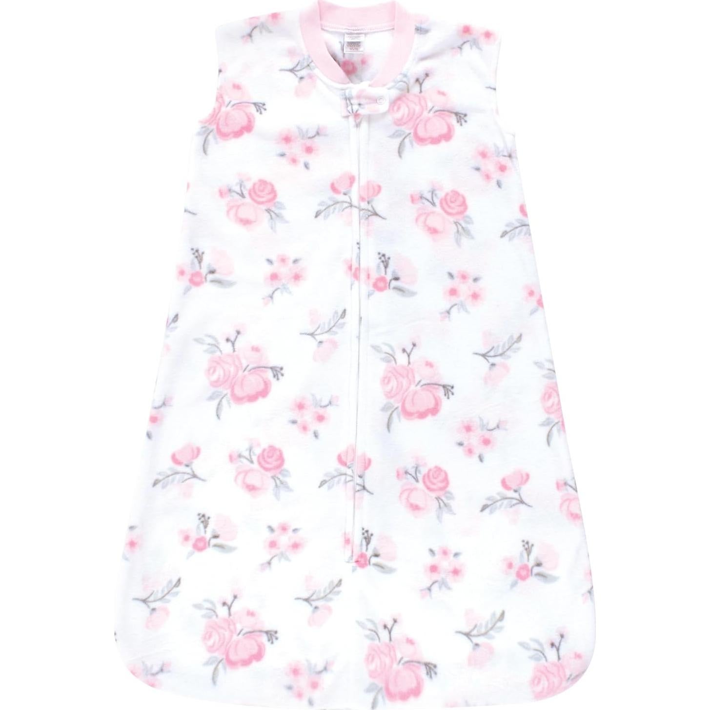 Saco de Dormir de Peluche Hudson Baby 0-6 Meses Floral Rosa 2pk