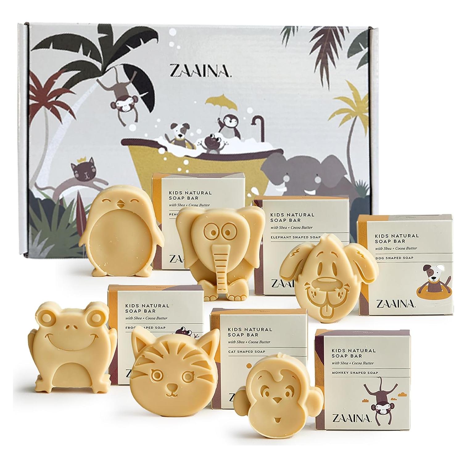Jabón en Barra para Niños ZAAINA - Set de 6 Animales