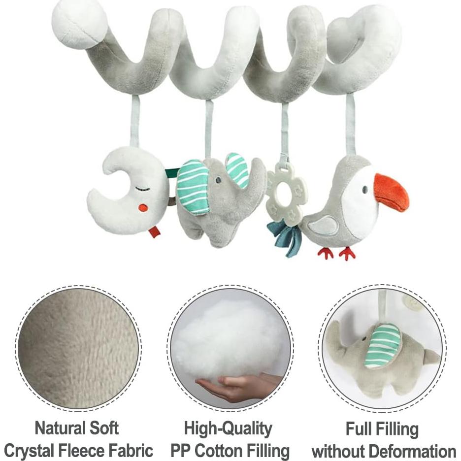 Juguete Colgante Espiral Blublu Park Elefante Gris 60cm