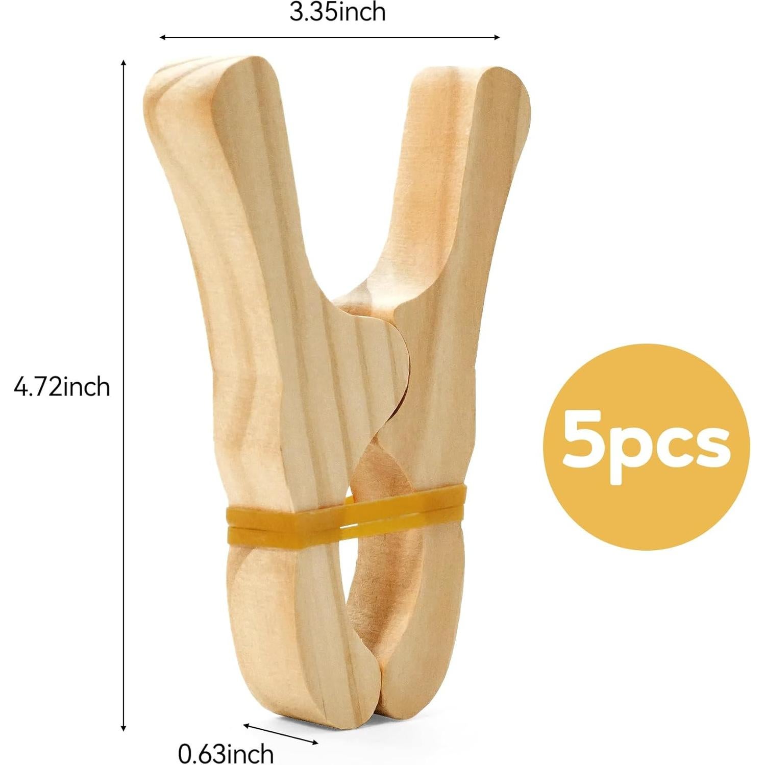 Juego de 5 Clips de Madera Nufiwra para Niños - Construcción Montessori
