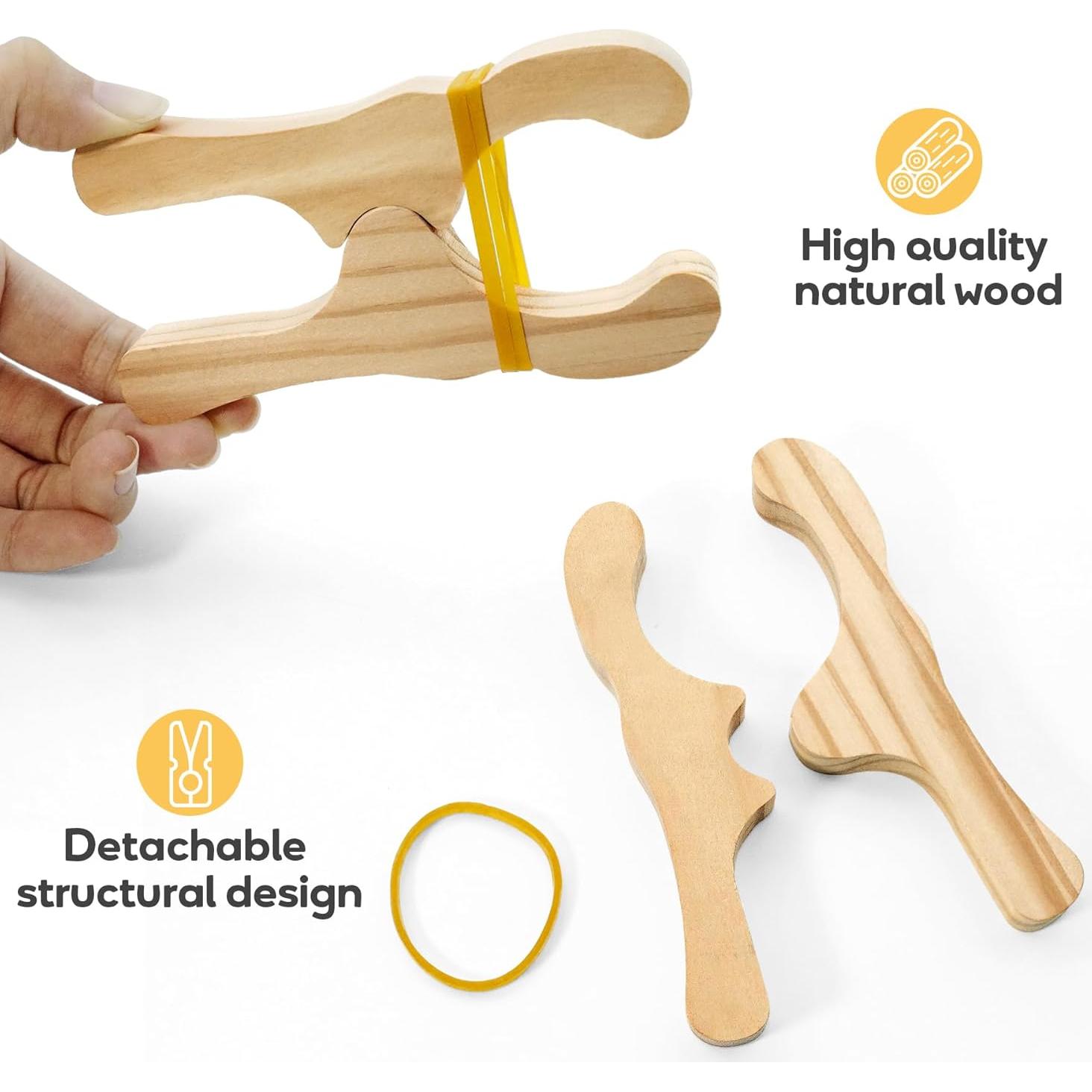 Juego de 5 Clips de Madera Nufiwra para Niños - Construcción Montessori