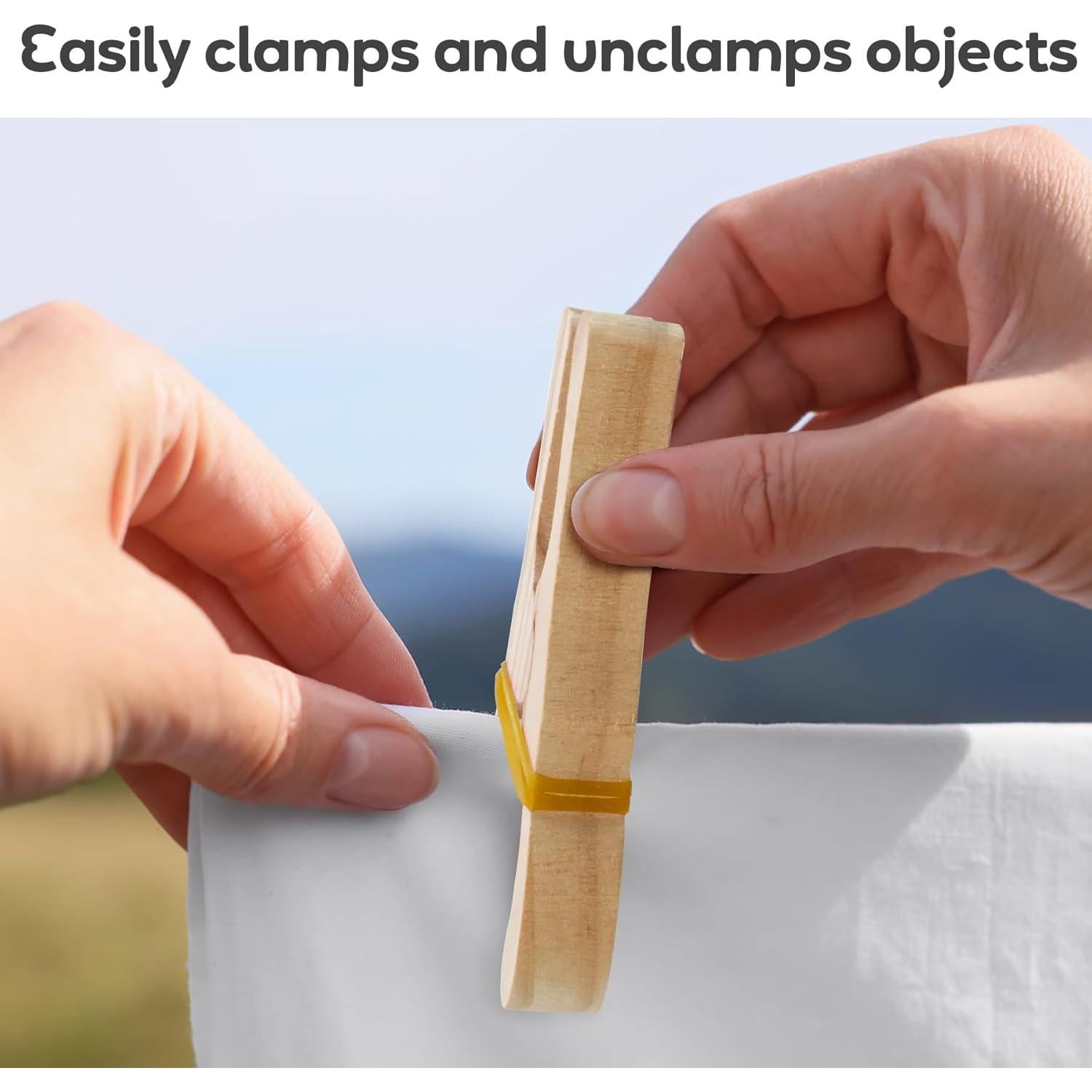 Juego de 5 Clips de Madera Nufiwra para Niños - Construcción Montessori