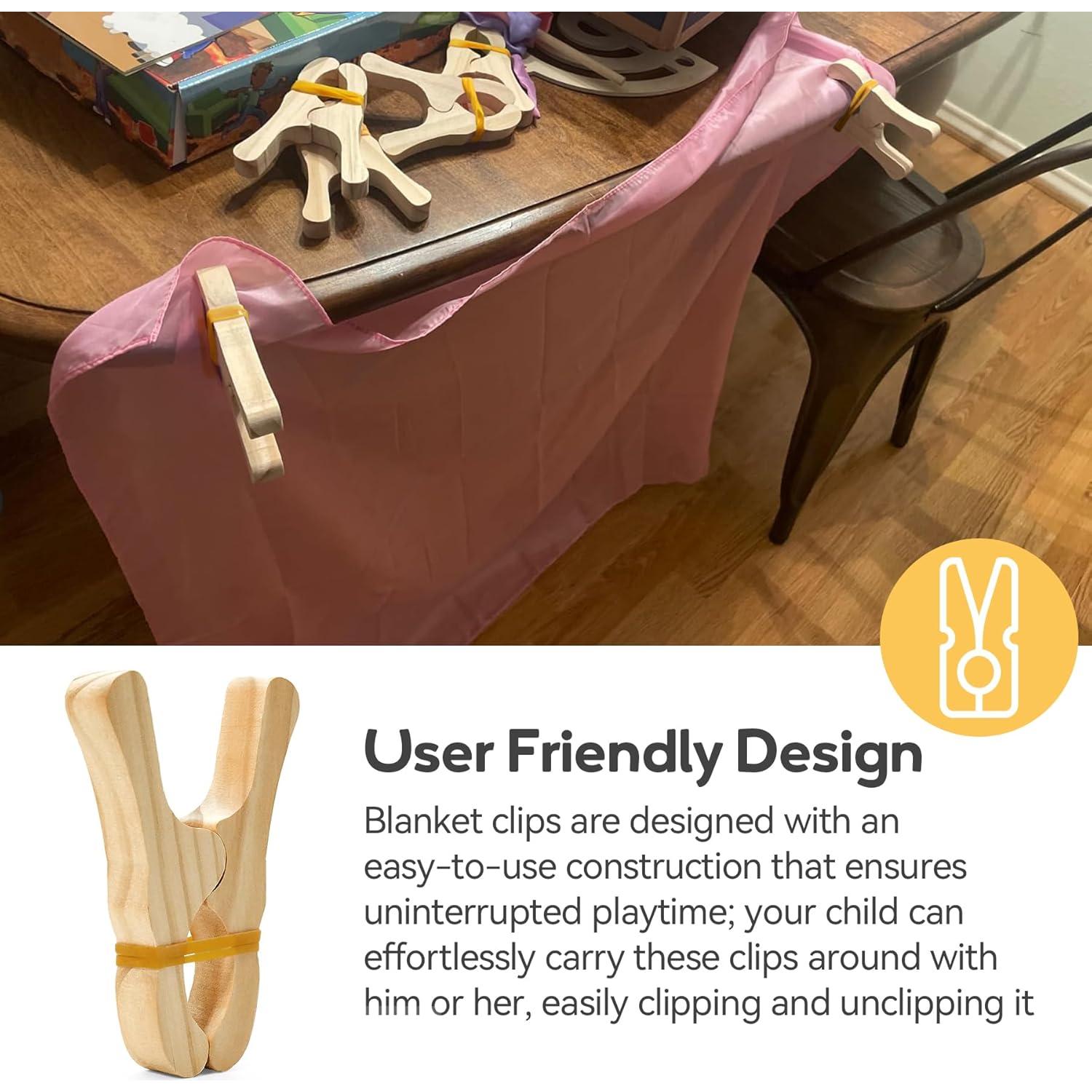 Juego de 5 Clips de Madera Nufiwra para Niños - Construcción Montessori