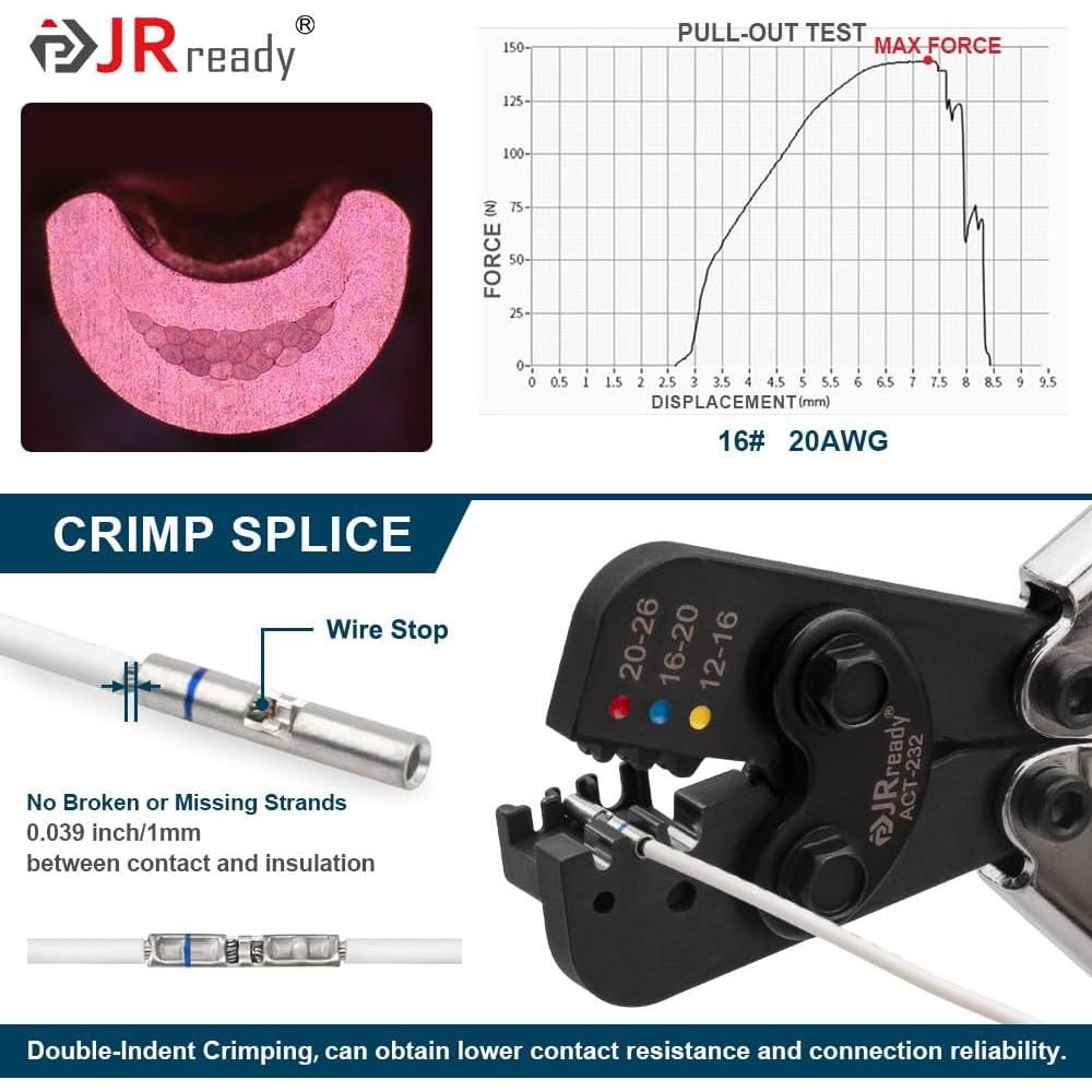 Kit de Crimpado JRready ACT-232 con Conectores Termocontraíbles