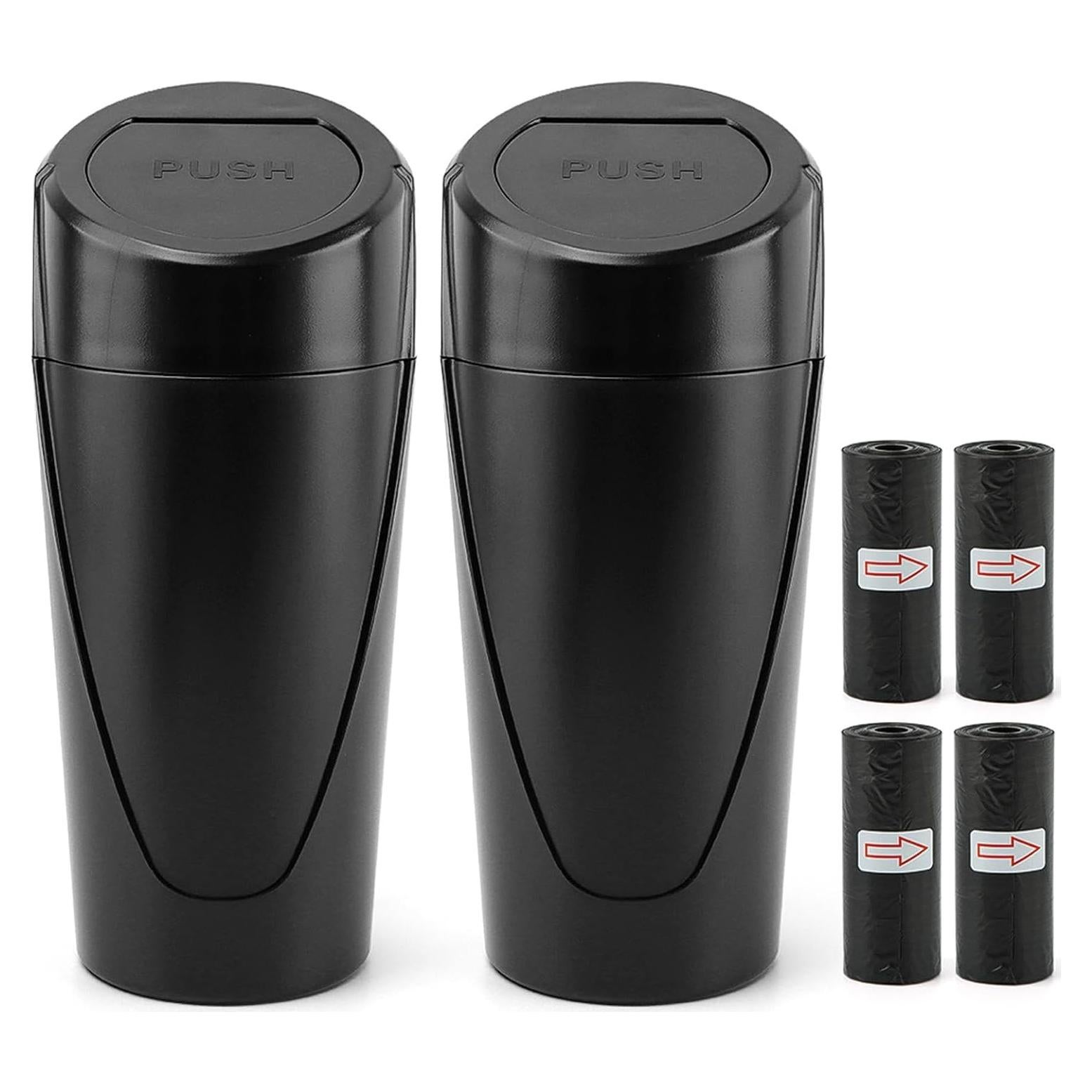 Bote de Basura para Auto EMVANV 2 Pcs Negro Impermeable