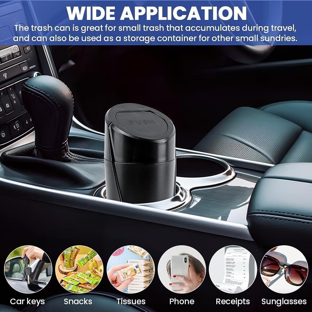 Bote de Basura para Auto EMVANV 2 Pcs Negro Impermeable