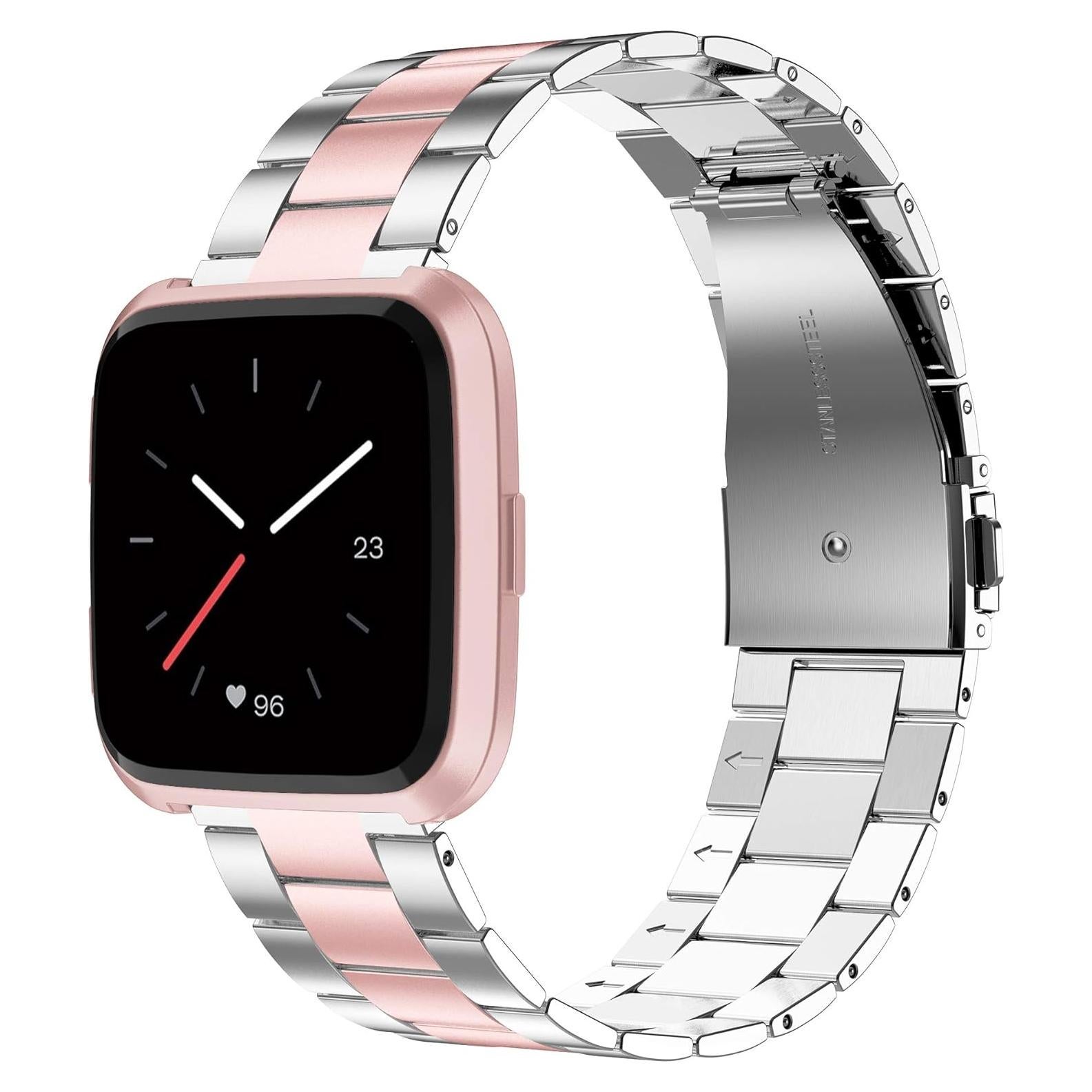 Banda de Acero Inoxidable Wearlizer para Fitbit Versa