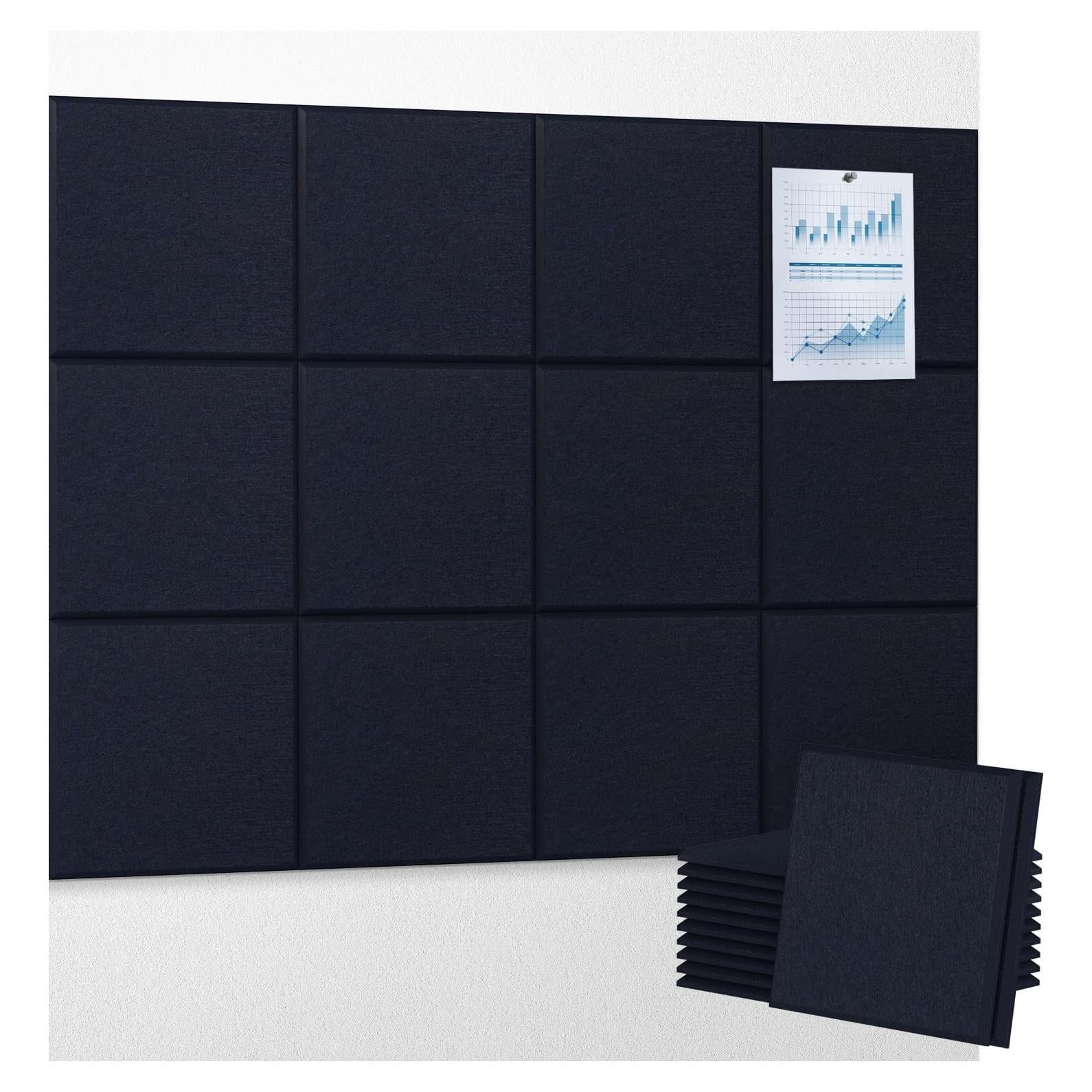 Paneles Acústicos UMIACOUSTICS 12 PCS 30x30 cm Azul Profundo