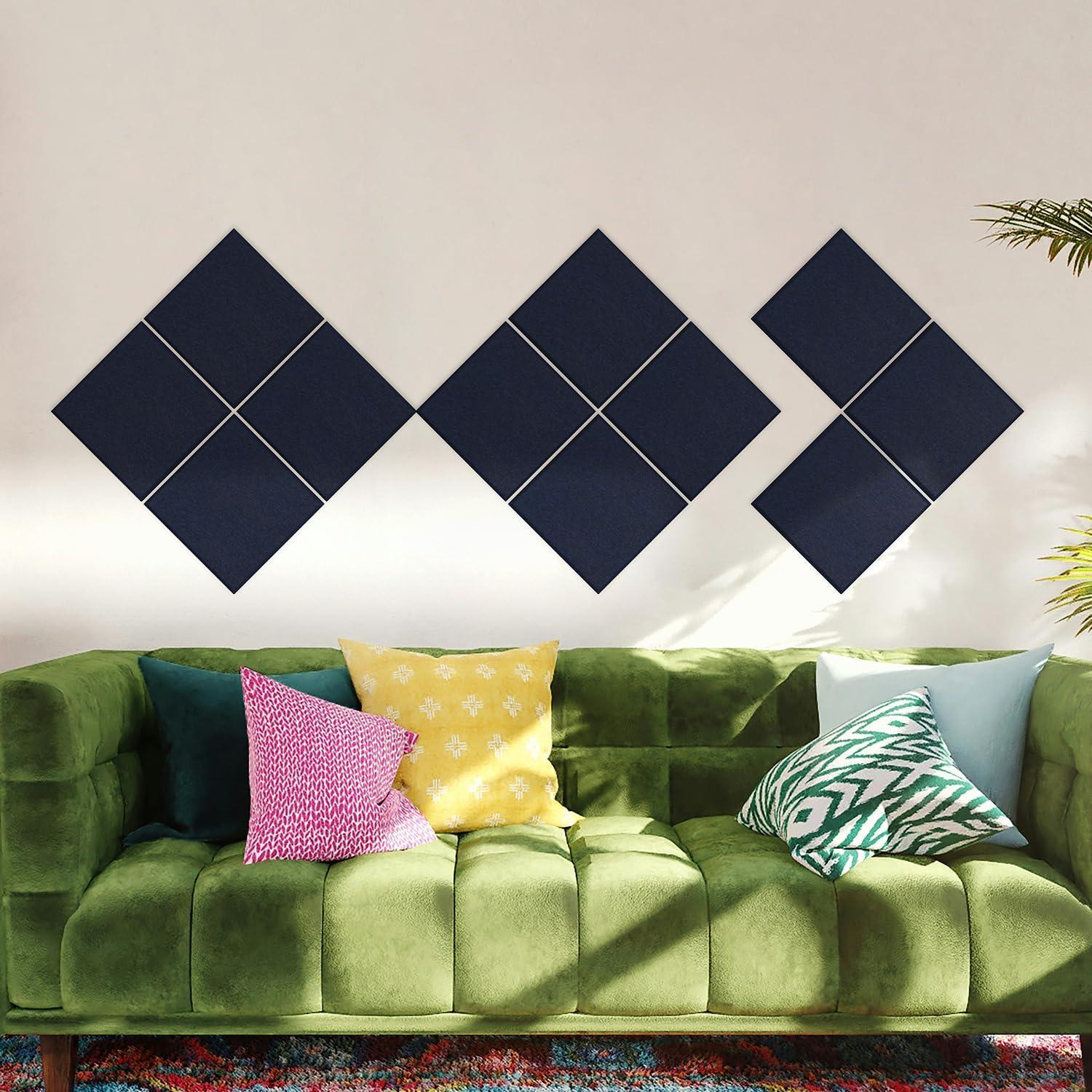 Paneles Acústicos UMIACOUSTICS 12 PCS 30x30 cm Azul Profundo