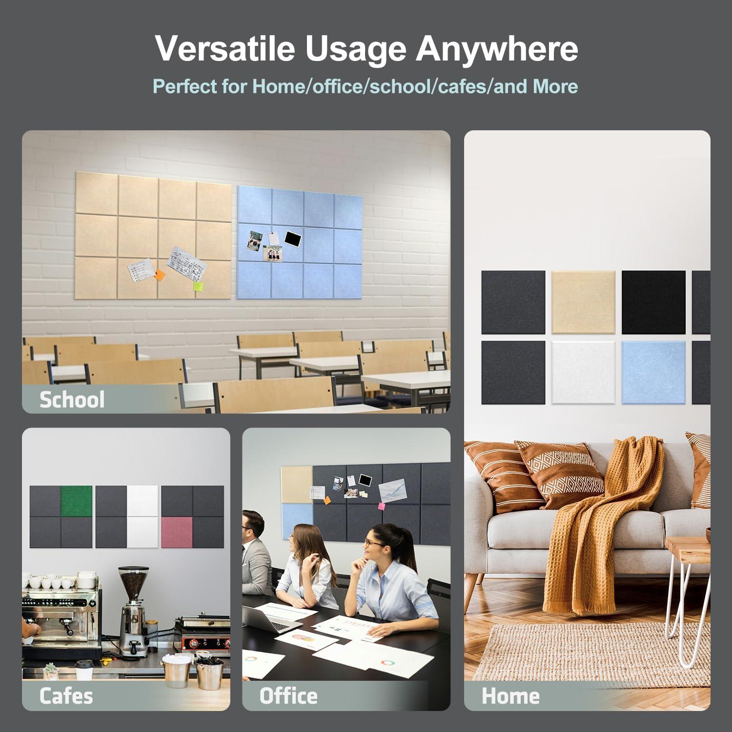 Paneles Acústicos UMIACOUSTICS 12 PCS 30x30 cm Azul Profundo