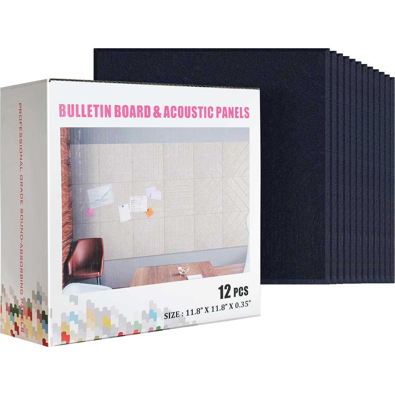 Paneles Acústicos UMIACOUSTICS 12 PCS 30x30 cm Azul Profundo