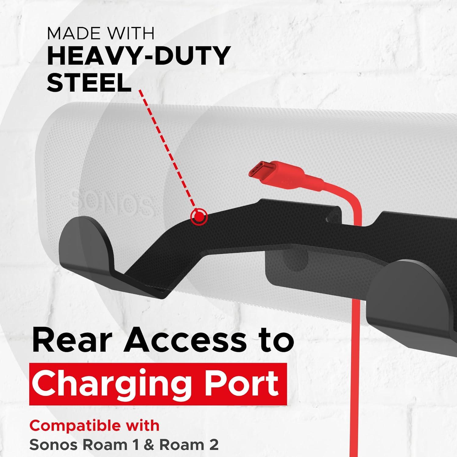 Soporte de Pared Soundbass para Sonos Roam - Negro, 1pc