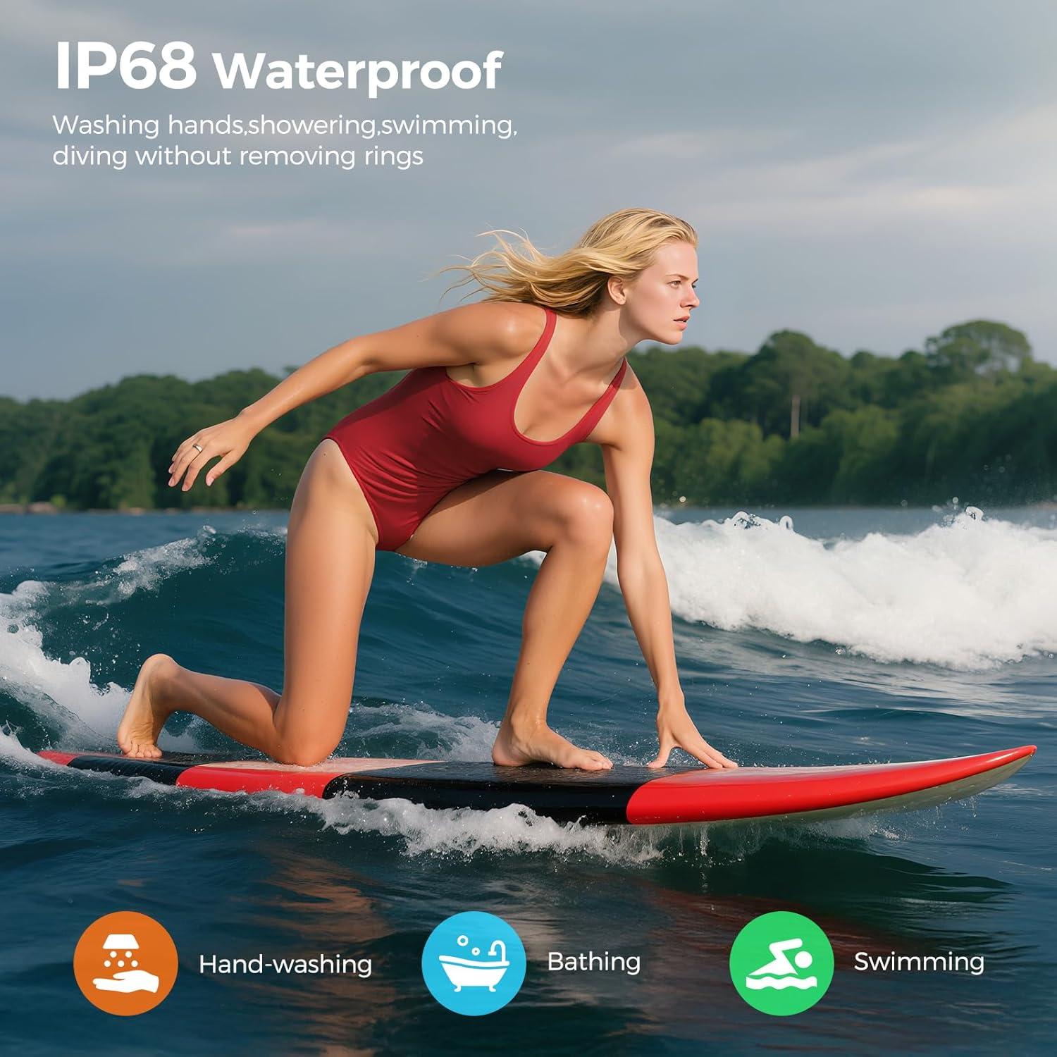 Anillo Inteligente UniJethro Negro 6# - Monitoreo Salud y Fitness